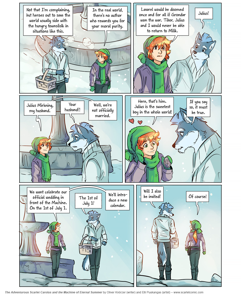 The Adventurous Scarlet Carolus – A Sky Full of Stars 076 (2025-03-25). Oliver Knörzer (writer) & Elli Puukangas (artist), CC BY-NC-ND 4.0. https://www.sandraandwoo.com/scarlet/comic/a-sky-full-of-stars-076/