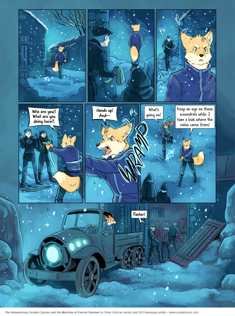 The Adventurous Scarlet Carolus – A Sky Full of Stars 077 (2025-03-27). Oliver Knörzer (writer) & Elli Puukangas (artist), CC BY-NC-ND 4.0. https://www.sandraandwoo.com/scarlet/comic/a-sky-full-of-stars-077/