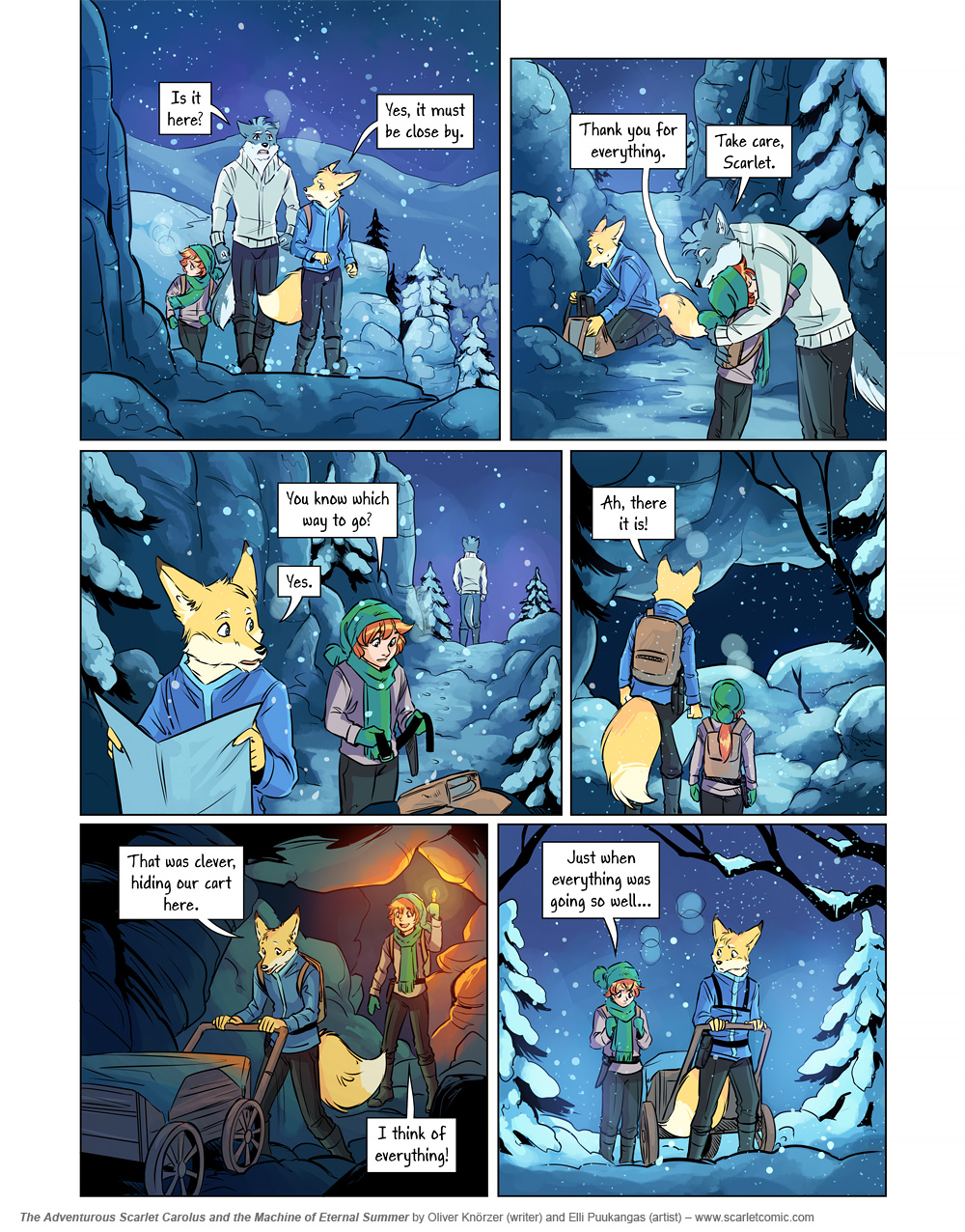The Adventurous Scarlet Carolus – A Sky Full of Stars 082 (2025-04-15). Oliver Knörzer (writer) & Elli Puukangas (artist), CC BY-NC-ND 4.0. https://www.sandraandwoo.com/scarlet/comic/a-sky-full-of-stars-082/