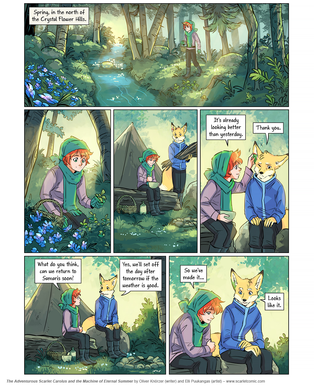 The Adventurous Scarlet Carolus – A Sky Full of Stars 085 (2025-04-24). Oliver Knörzer (writer) & Elli Puukangas (artist), CC BY-NC-ND 4.0. https://www.sandraandwoo.com/scarlet/comic/a-sky-full-of-stars-085/