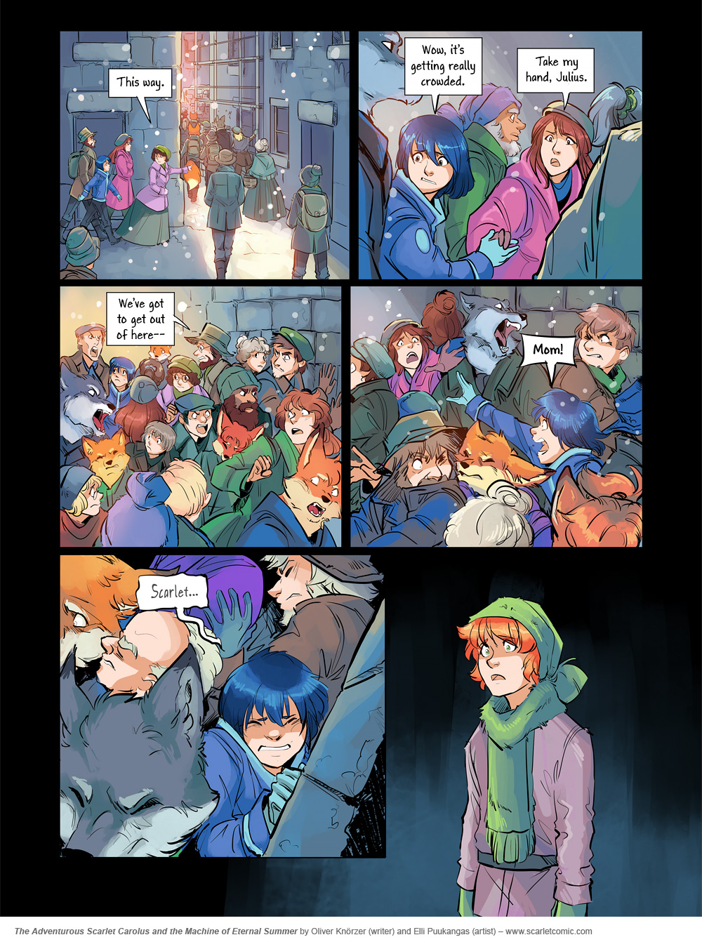 The Adventurous Scarlet Carolus – A Sky Full of Stars 099 (2025-06-16). Oliver Knörzer (writer) & Elli Puukangas (artist), CC BY-NC-ND 4.0. https://www.sandraandwoo.com/scarlet/comic/a-sky-full-of-stars-099/