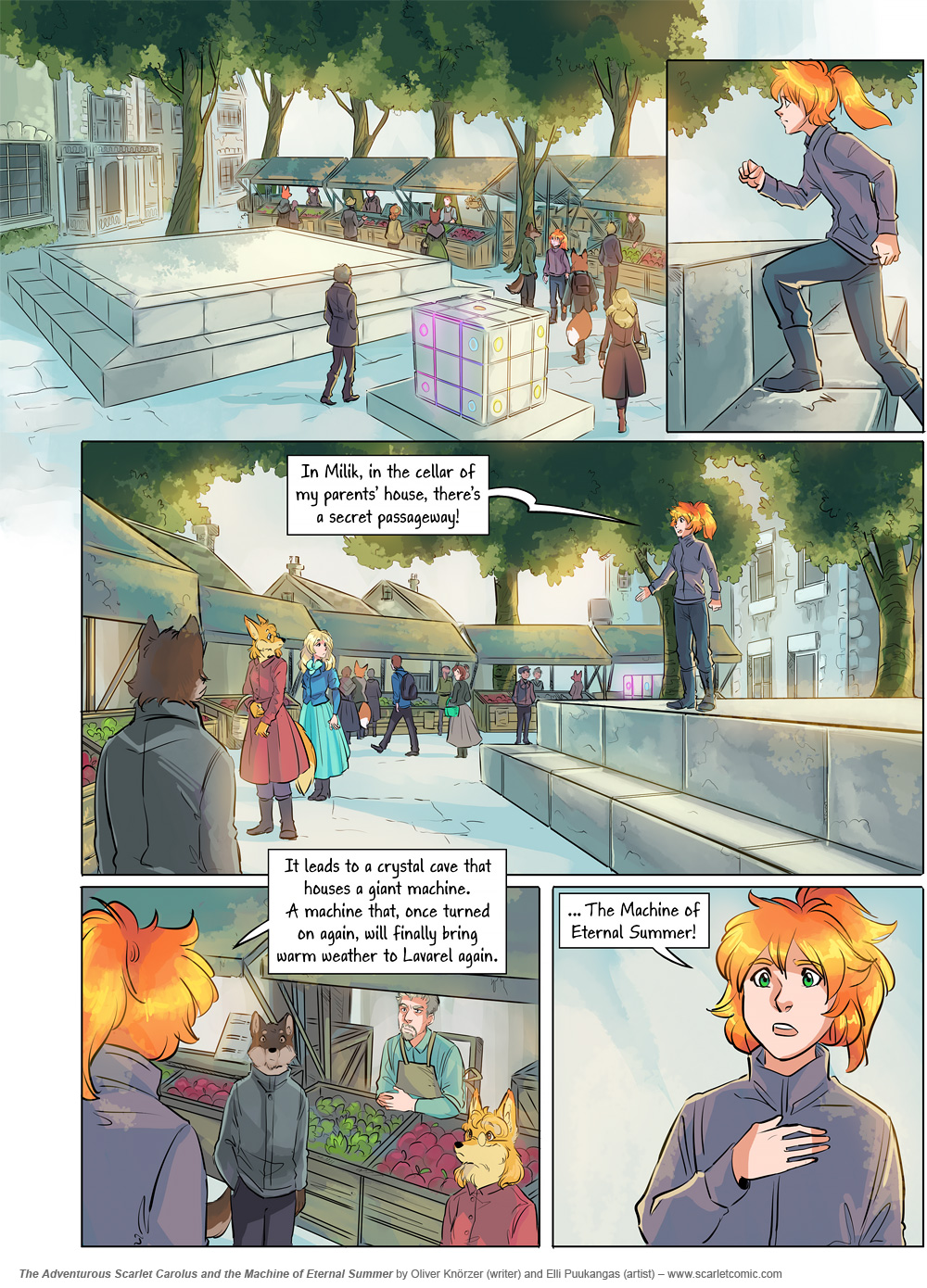 The Adventurous Scarlet Carolus – Machine Girl 011 (2025-08-18). Oliver Knörzer (writer) & Elli Puukangas (artist), CC BY-NC-ND 4.0. https://www.sandraandwoo.com/scarlet/comic/machine-girl-011/