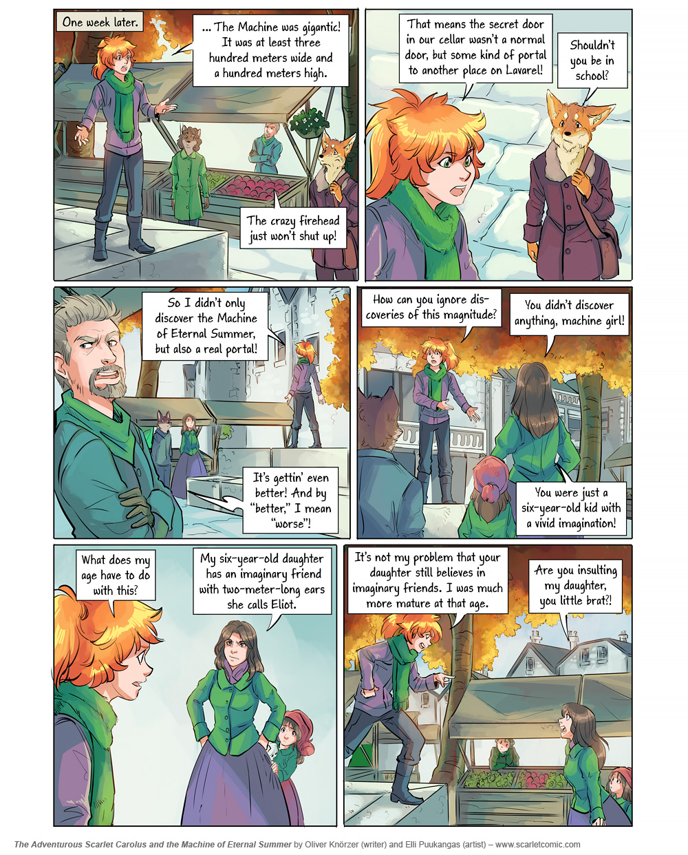The Adventurous Scarlet Carolus – Machine Girl 015 (2025-09-02). Oliver Knörzer (writer) & Elli Puukangas (artist), CC BY-NC-ND 4.0. https://www.sandraandwoo.com/scarlet/comic/machine-girl-015/