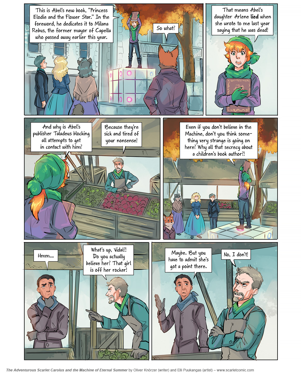 The Adventurous Scarlet Carolus – Machine Girl 022 (2025-10-08). Oliver Knörzer (writer) & Elli Puukangas (artist), CC BY-NC-ND 4.0. https://www.sandraandwoo.com/scarlet/comic/machine-girl-022/