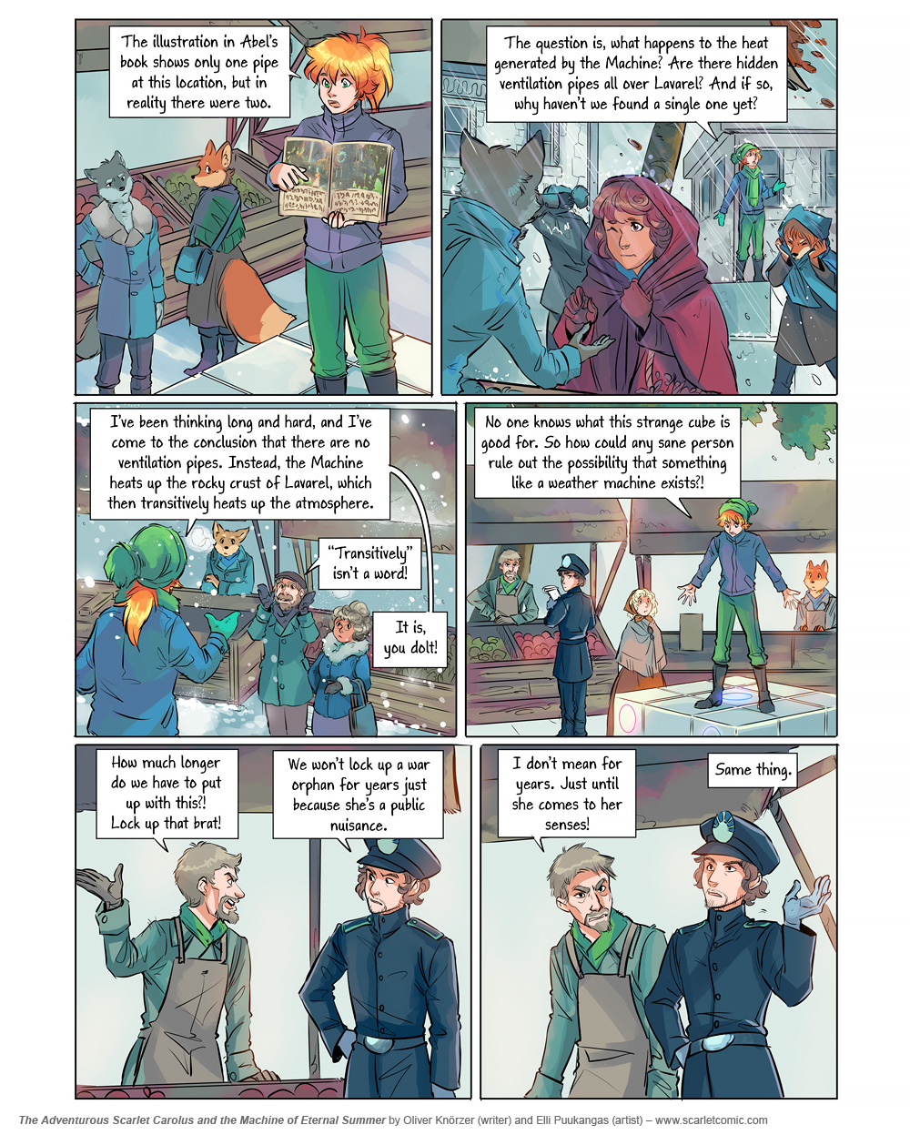 The Adventurous Scarlet Carolus – Machine Girl 025 (2025-10-21). Oliver Knörzer (writer) & Elli Puukangas (artist), CC BY-NC-ND 4.0. https://www.sandraandwoo.com/scarlet/comic/machine-girl-025/
