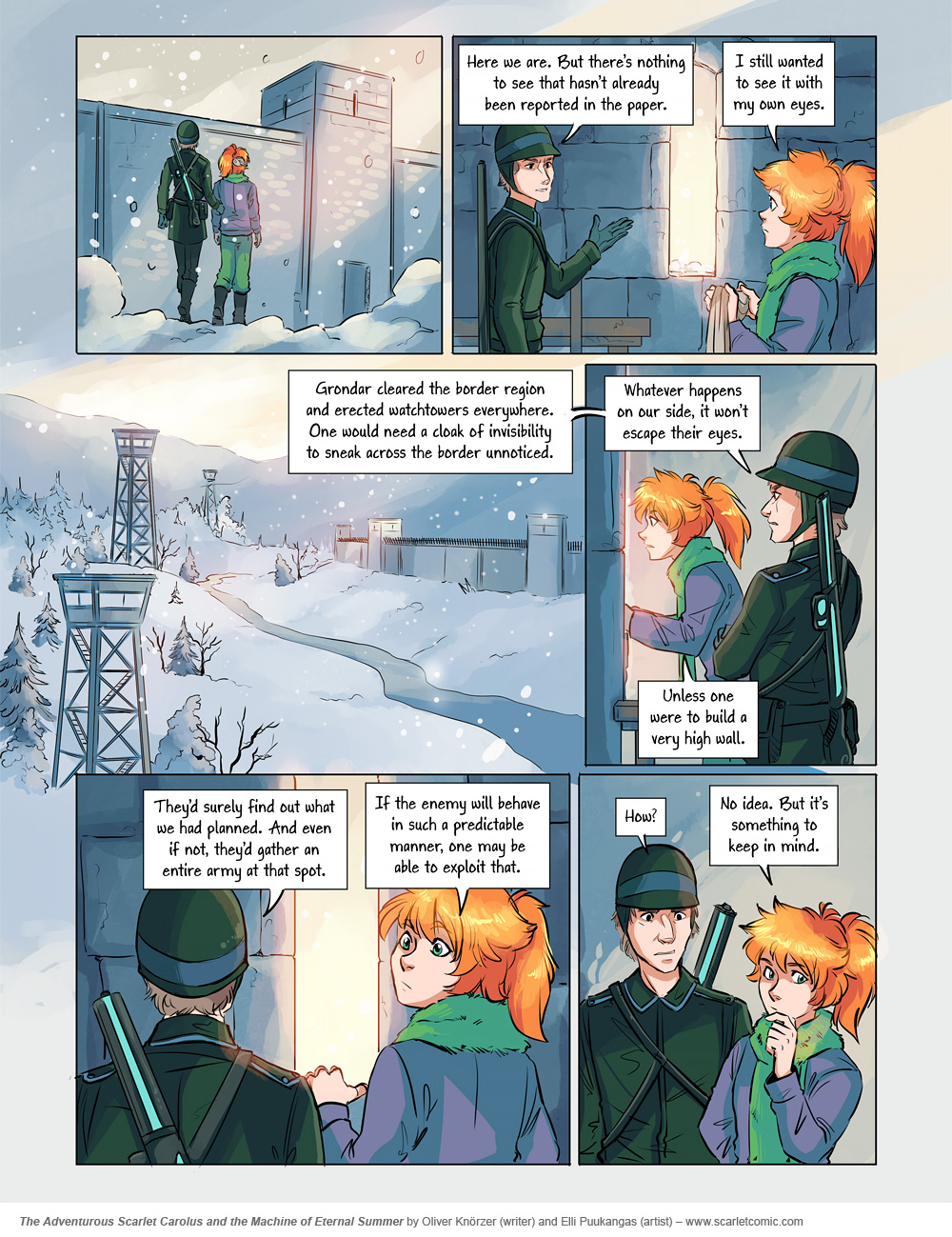 The Adventurous Scarlet Carolus – Machine Girl 029 (2025-11-10). Oliver Knörzer (writer) & Elli Puukangas (artist), CC BY-NC-ND 4.0. https://www.sandraandwoo.com/scarlet/comic/machine-girl-029/