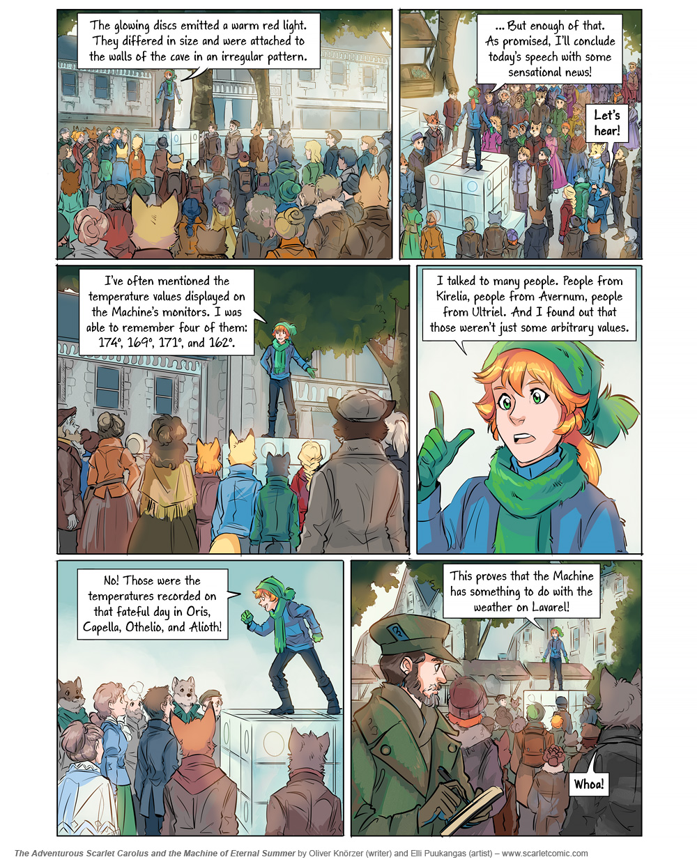 The Adventurous Scarlet Carolus – Machine Girl 041 (2025-12-23). Oliver Knörzer (writer) & Elli Puukangas (artist), CC BY-NC-ND 4.0. https://www.sandraandwoo.com/scarlet/comic/machine-girl-041/