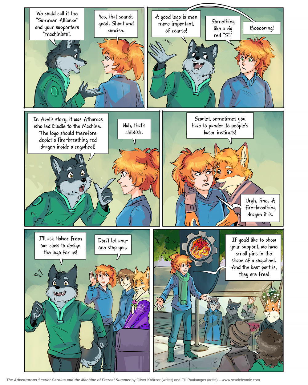 The Adventurous Scarlet Carolus – Machine Girl 047 (2026-01-16). Oliver Knörzer (writer) & Elli Puukangas (artist), CC BY-NC-ND 4.0. https://www.sandraandwoo.com/scarlet/comic/machine-girl-047/
