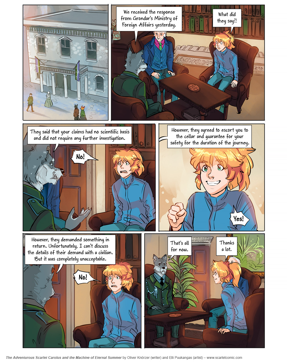 The Adventurous Scarlet Carolus – Machine Girl 048 (2026-01-20). Oliver Knörzer (writer) & Elli Puukangas (artist), CC BY-NC-ND 4.0. https://www.sandraandwoo.com/scarlet/comic/machine-girl-048/