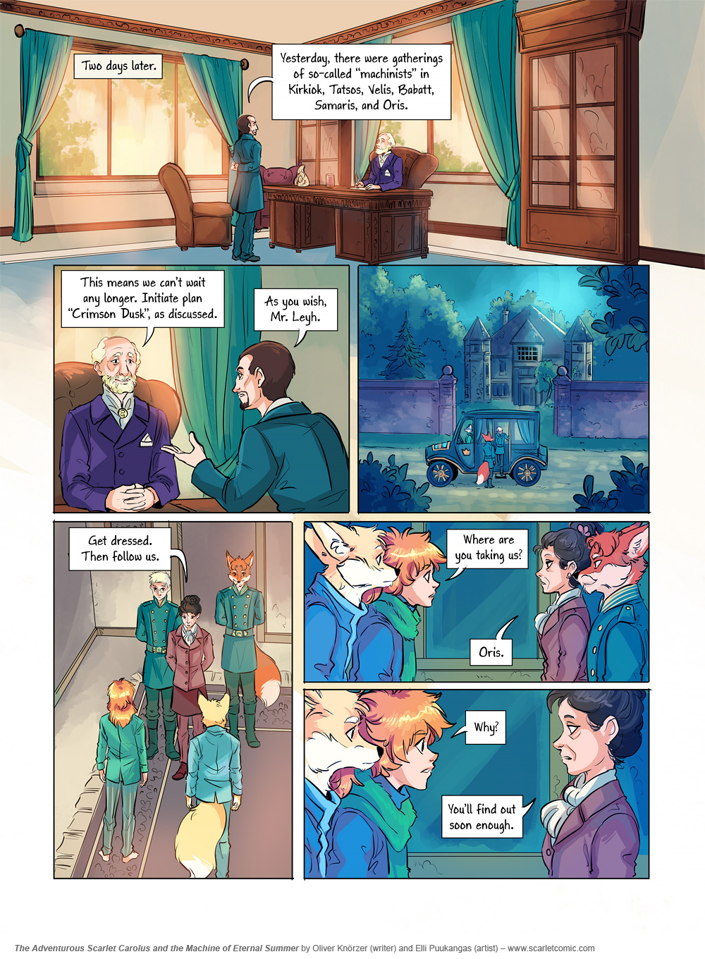 The Adventurous Scarlet Carolus – Machine Girl 054 (2026-02-15). Oliver Knörzer (writer) & Elli Puukangas (artist), CC BY-NC-ND 4.0. https://www.sandraandwoo.com/scarlet/comic/machine-girl-054/