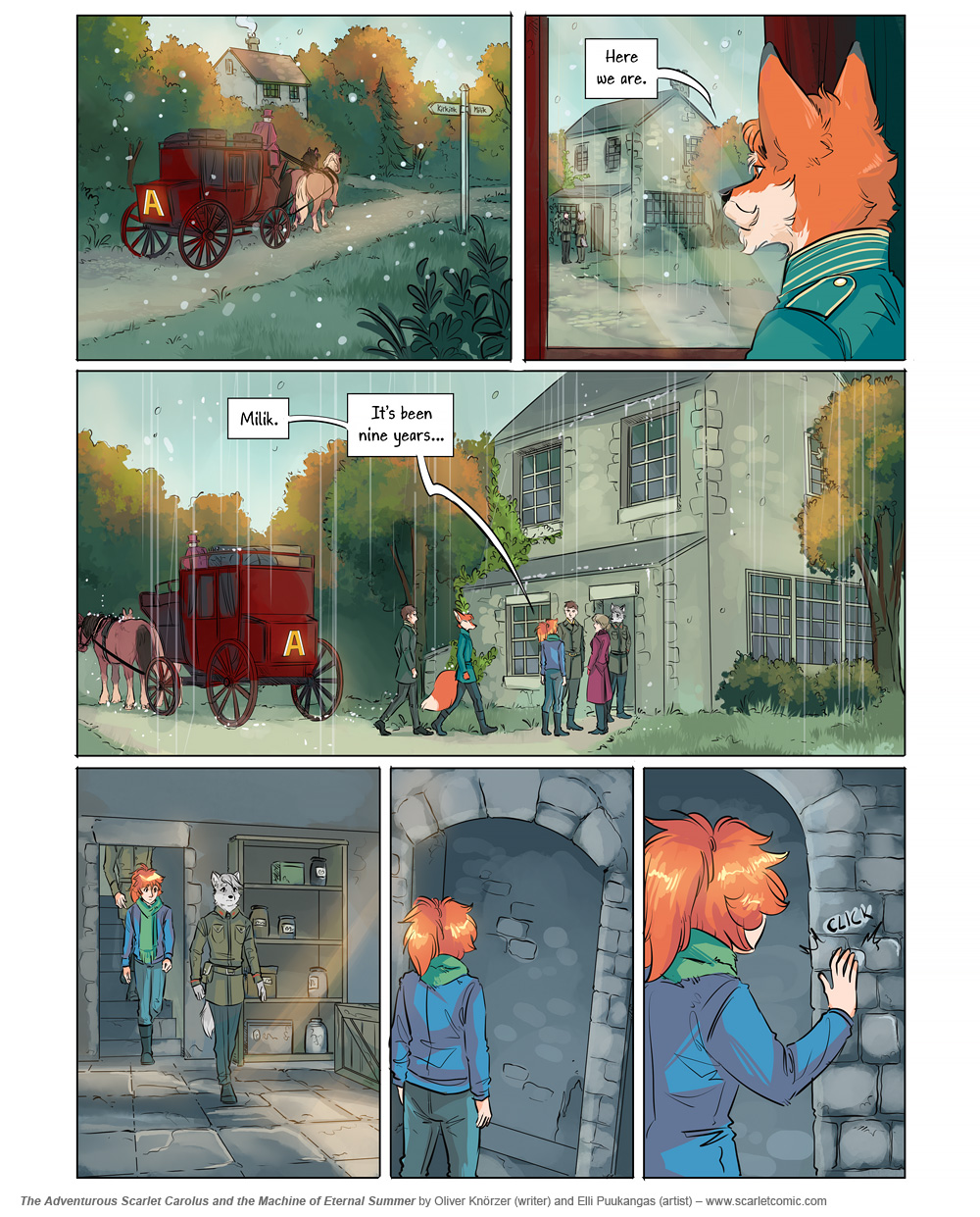 The Adventurous Scarlet Carolus – Machine Girl 062 (2026-04-09). Oliver Knörzer (writer) & Elli Puukangas (artist), CC BY-NC-ND 4.0. https://www.sandraandwoo.com/scarlet/comic/machine-girl-062/