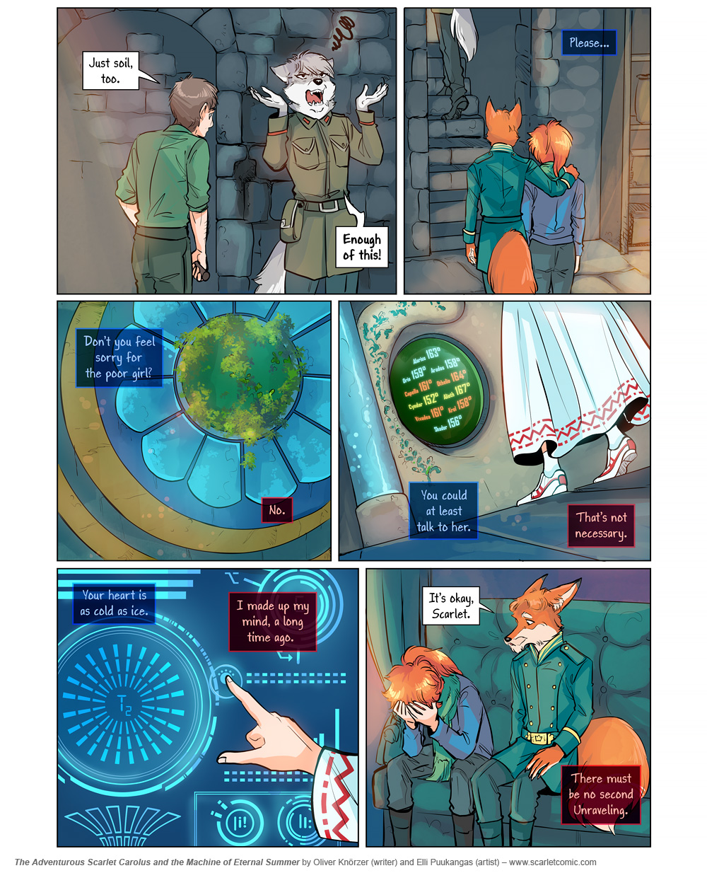 The Adventurous Scarlet Carolus – Machine Girl 065 (2026-05-07). Oliver Knörzer (writer) & Elli Puukangas (artist), CC BY-NC-ND 4.0. https://www.sandraandwoo.com/scarlet/comic/machine-girl-065/