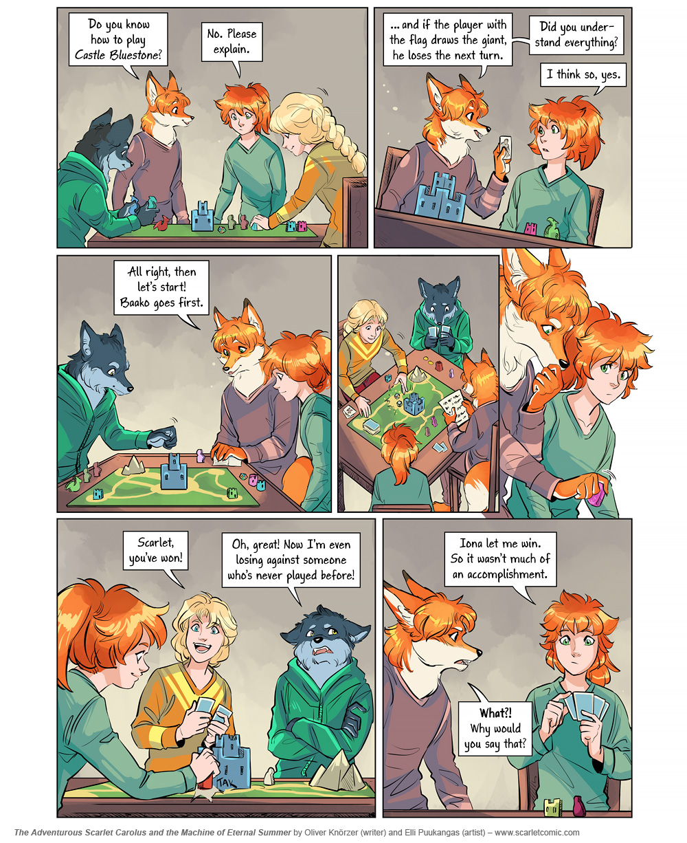 The Adventurous Scarlet Carolus – Machine Girl 007 (2025-08-05). Oliver Knörzer (writer) & Elli Puukangas (artist), CC BY-NC-ND 4.0. https://www.sandraandwoo.com/scarlet/comic/machine-girl-007/