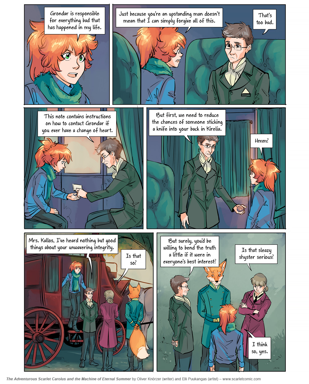 The Adventurous Scarlet Carolus – Machine Girl 070 (2026-06-12). Oliver Knörzer (writer) & Elli Puukangas (artist), CC BY-NC-ND 4.0. https://www.sandraandwoo.com/scarlet/comic/machine-girl-070/