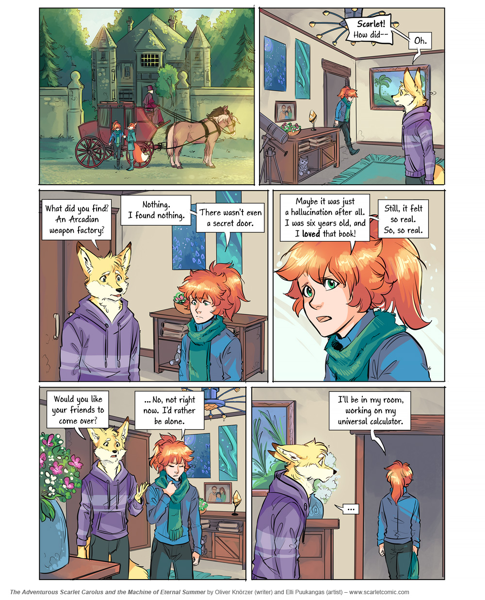 The Adventurous Scarlet Carolus – Machine Girl 071 (2026-06-22). Oliver Knörzer (writer) & Elli Puukangas (artist), CC BY-NC-ND 4.0. https://www.sandraandwoo.com/scarlet/comic/machine-girl-071/