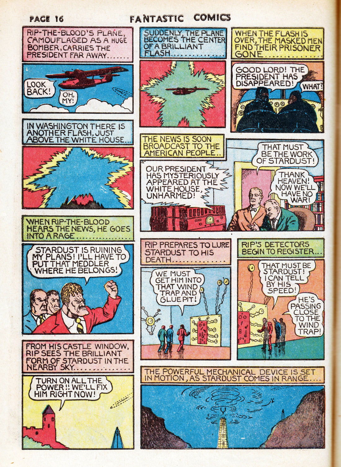 Stardust the Super Wizard, page 3. Stardust the Super Wizard by Fletcher Hanks. Public domain in the United States. https://digitalcomicmuseum.com/