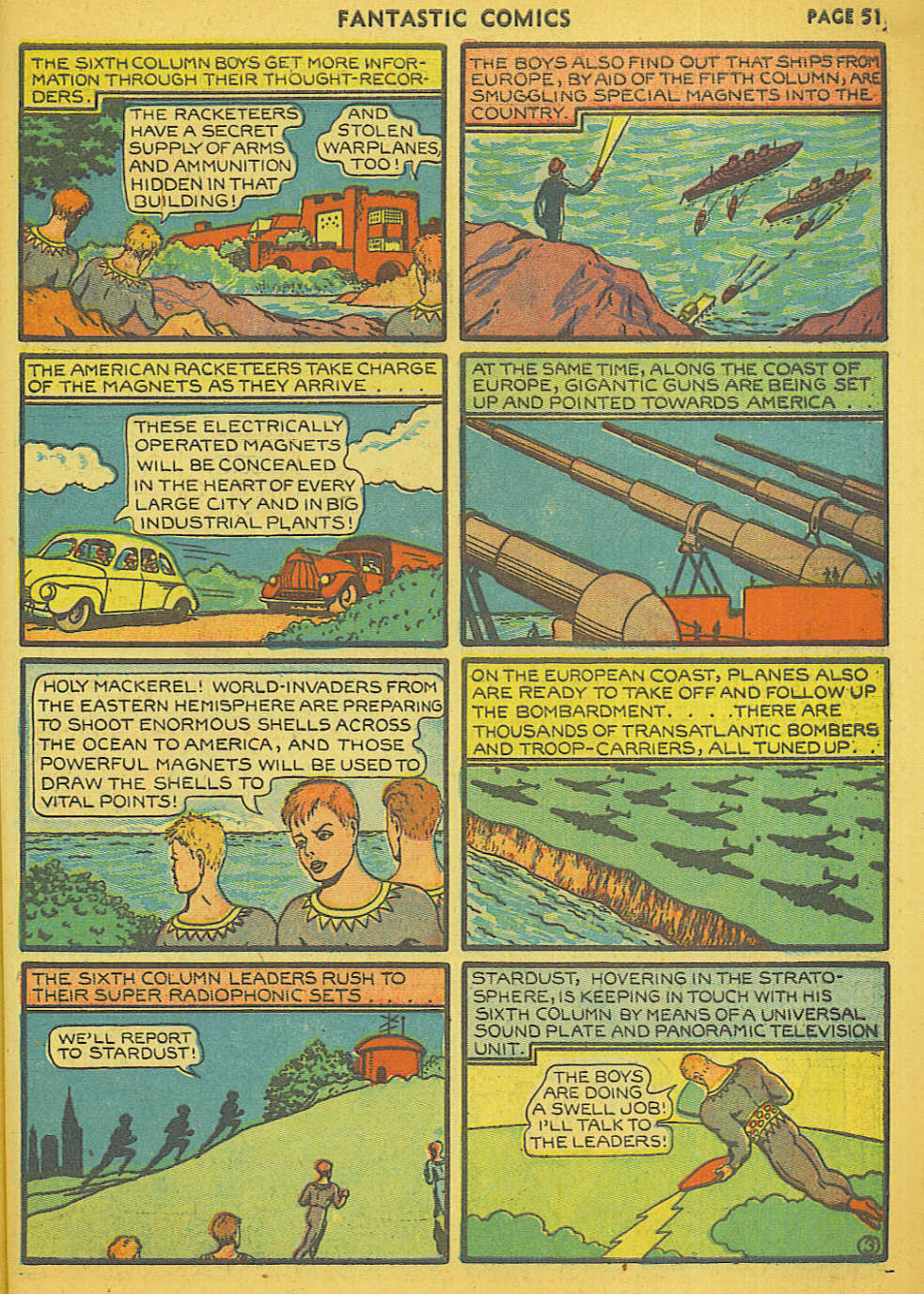 Stardust the Super Wizard, page 24. Stardust the Super Wizard by Fletcher Hanks. Public domain in the United States. https://digitalcomicmuseum.com/