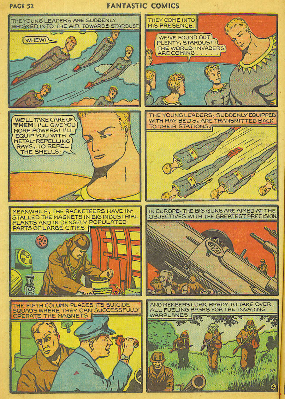Stardust the Super Wizard, page 25. Stardust the Super Wizard by Fletcher Hanks. Public domain in the United States. https://digitalcomicmuseum.com/