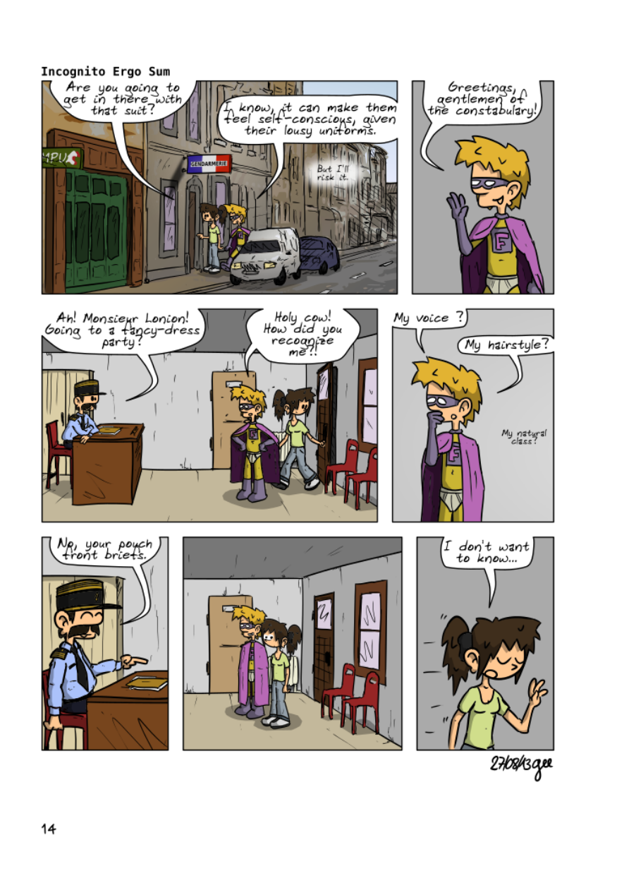 The Unnecessary Adventures of Superfluous, page 13. The Unnecessary Adventures of Superfluous by Gee, CC BY-SA 2.0 France. https://editions.ptilouk.net/superfluous/