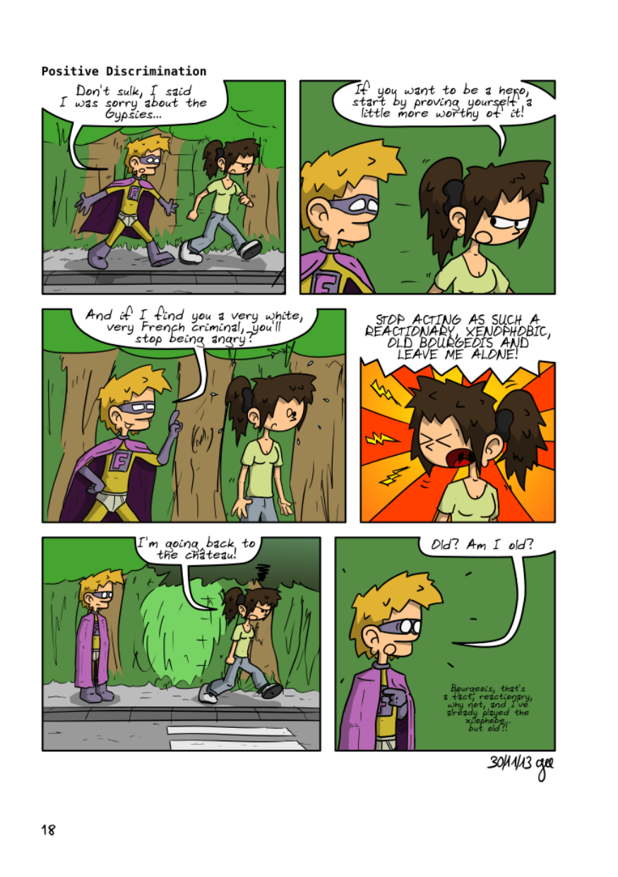 The Unnecessary Adventures of Superfluous, page 17. The Unnecessary Adventures of Superfluous by Gee, CC BY-SA 2.0 France. https://editions.ptilouk.net/superfluous/