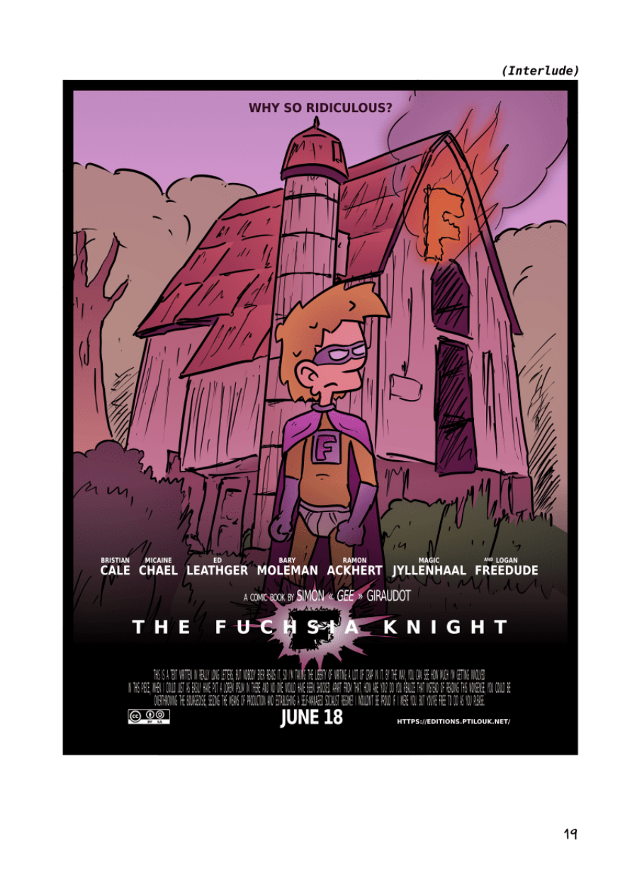 The Unnecessary Adventures of Superfluous, page 18. The Unnecessary Adventures of Superfluous by Gee, CC BY-SA 2.0 France. https://editions.ptilouk.net/superfluous/