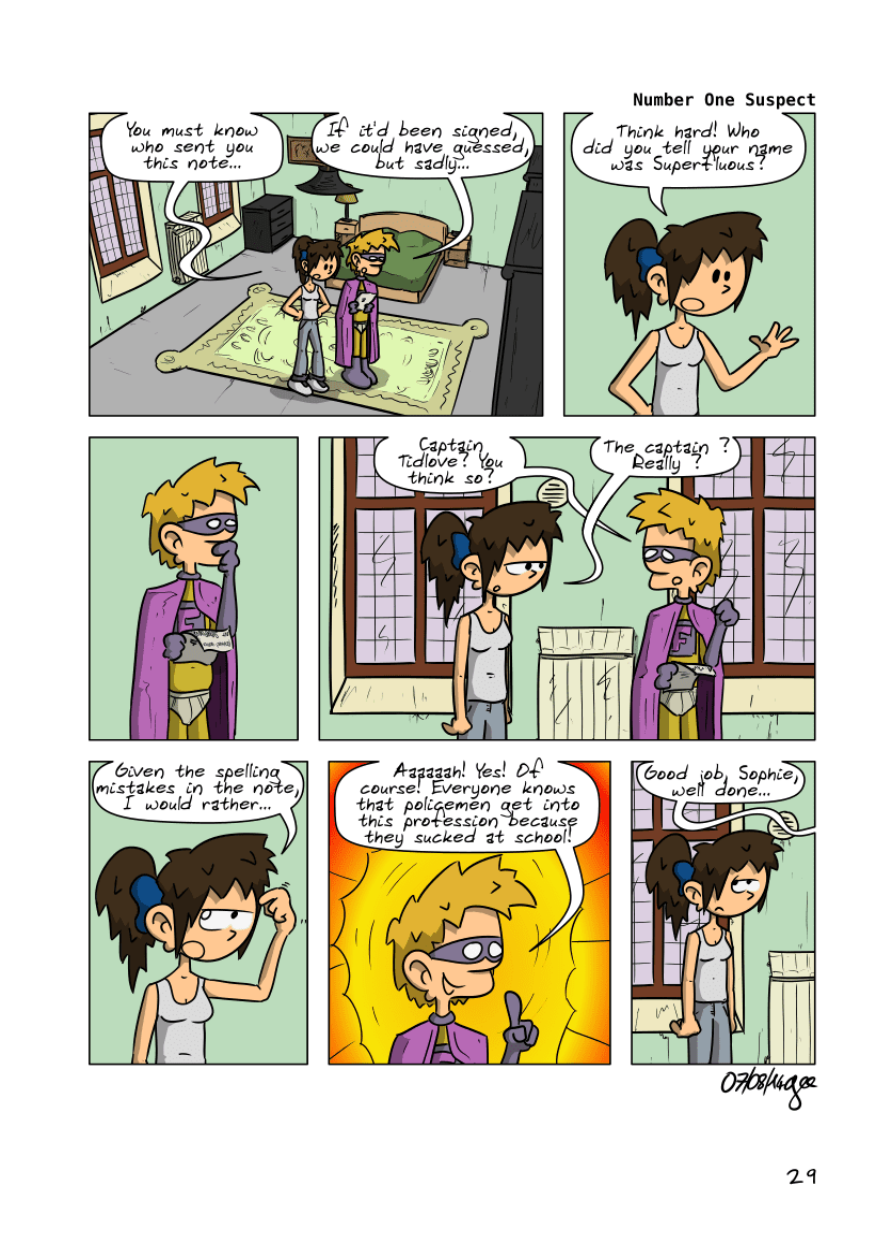 The Unnecessary Adventures of Superfluous, page 28. The Unnecessary Adventures of Superfluous by Gee, CC BY-SA 2.0 France. https://editions.ptilouk.net/superfluous/