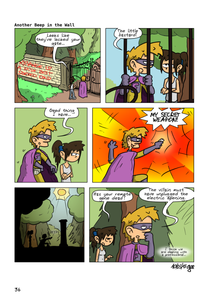 The Unnecessary Adventures of Superfluous, page 35. The Unnecessary Adventures of Superfluous by Gee, CC BY-SA 2.0 France. https://editions.ptilouk.net/superfluous/
