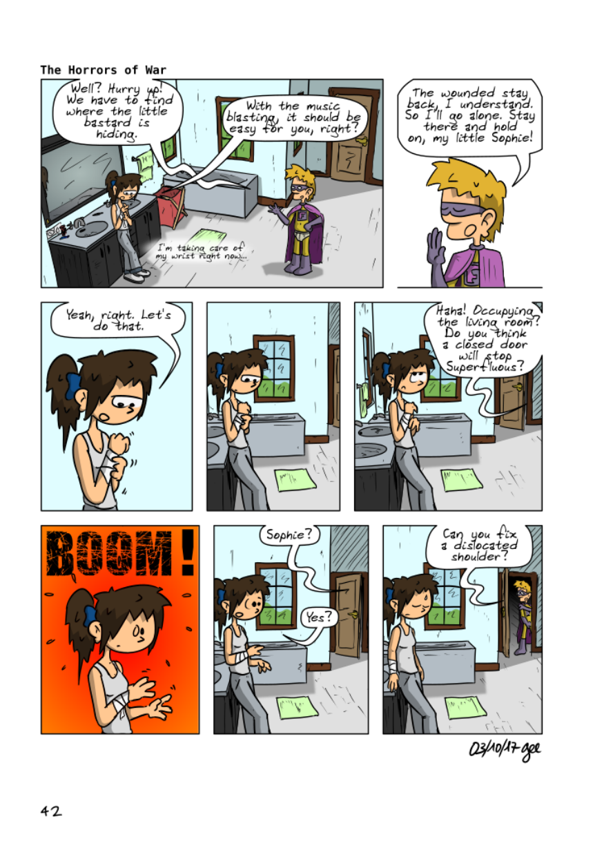 The Unnecessary Adventures of Superfluous, page 41. The Unnecessary Adventures of Superfluous by Gee, CC BY-SA 2.0 France. https://editions.ptilouk.net/superfluous/