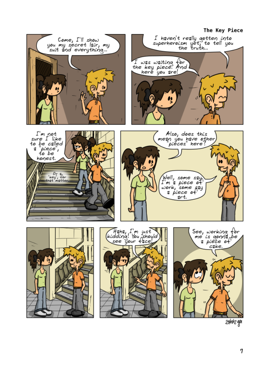 The Unnecessary Adventures of Superfluous, page 6. The Unnecessary Adventures of Superfluous by Gee, CC BY-SA 2.0 France. https://editions.ptilouk.net/superfluous/