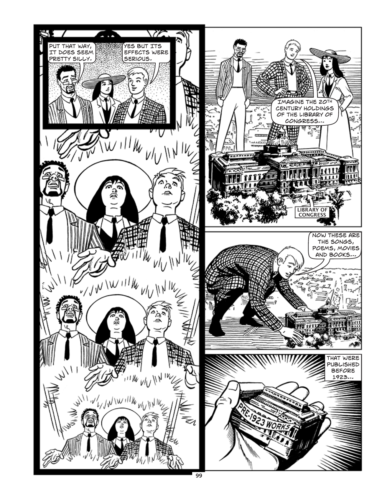 Theft! A History of Music, page 102. Theft! A History of Music by James Boyle and Jennifer Jenkins, CC BY-NC-SA. Duke Center for the Study of the Public Domain. https://cspd.law.duke.edu/musiccomic/download/