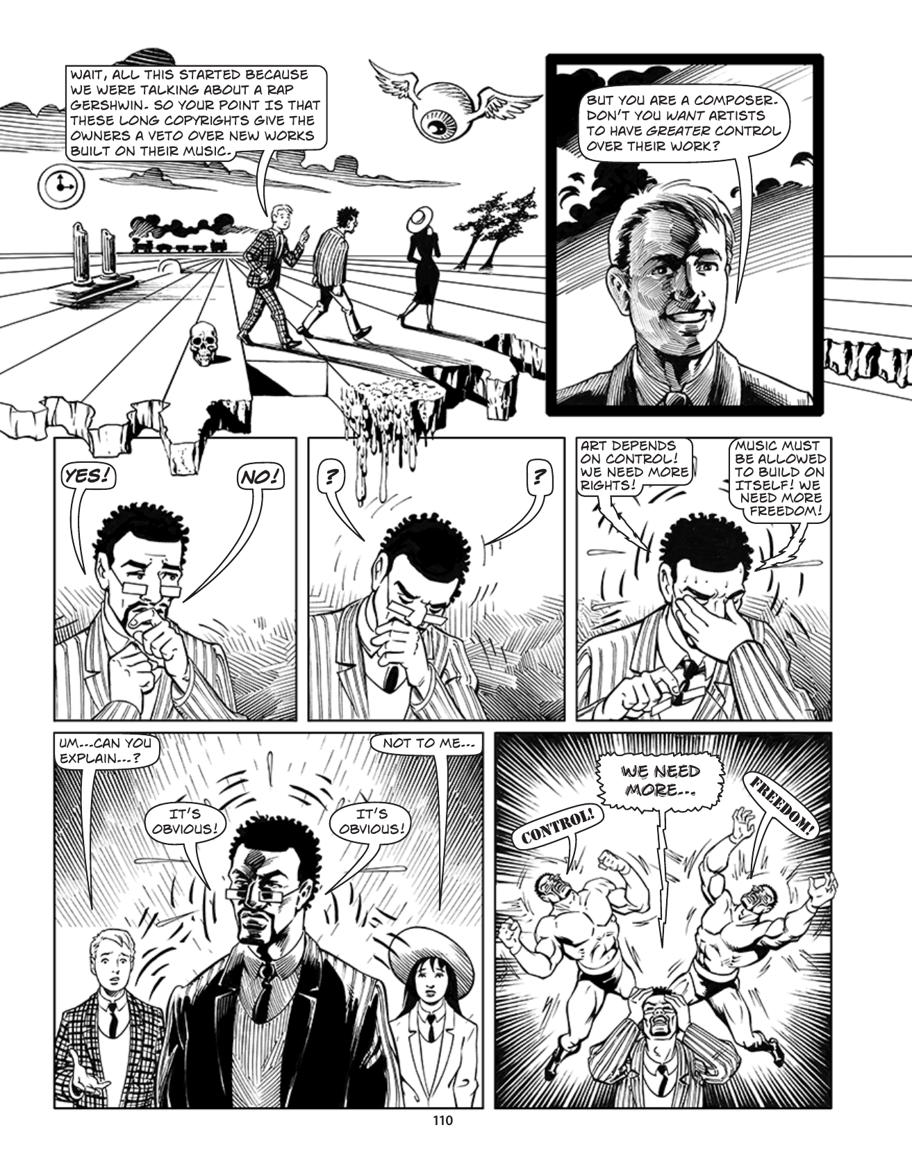 Theft! A History of Music, page 113. Theft! A History of Music by James Boyle and Jennifer Jenkins, CC BY-NC-SA. Duke Center for the Study of the Public Domain. https://cspd.law.duke.edu/musiccomic/download/