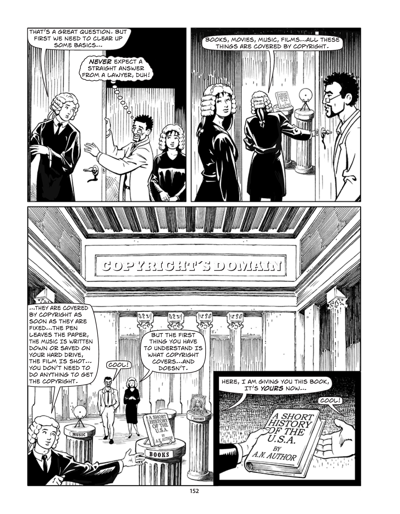 Theft! A History of Music, page 155. Theft! A History of Music by James Boyle and Jennifer Jenkins, CC BY-NC-SA. Duke Center for the Study of the Public Domain. https://cspd.law.duke.edu/musiccomic/download/