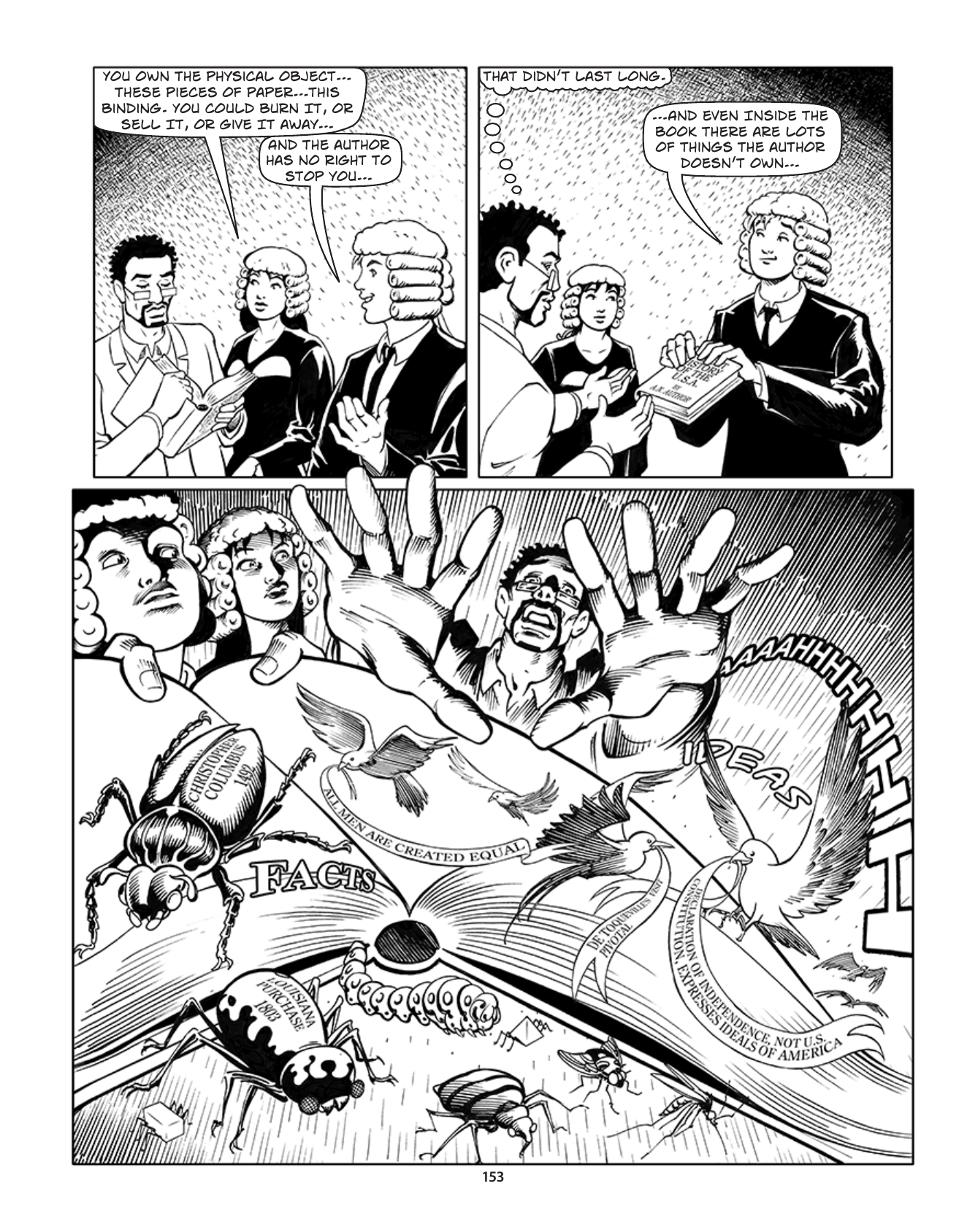 Theft! A History of Music, page 156. Theft! A History of Music by James Boyle and Jennifer Jenkins, CC BY-NC-SA. Duke Center for the Study of the Public Domain. https://cspd.law.duke.edu/musiccomic/download/