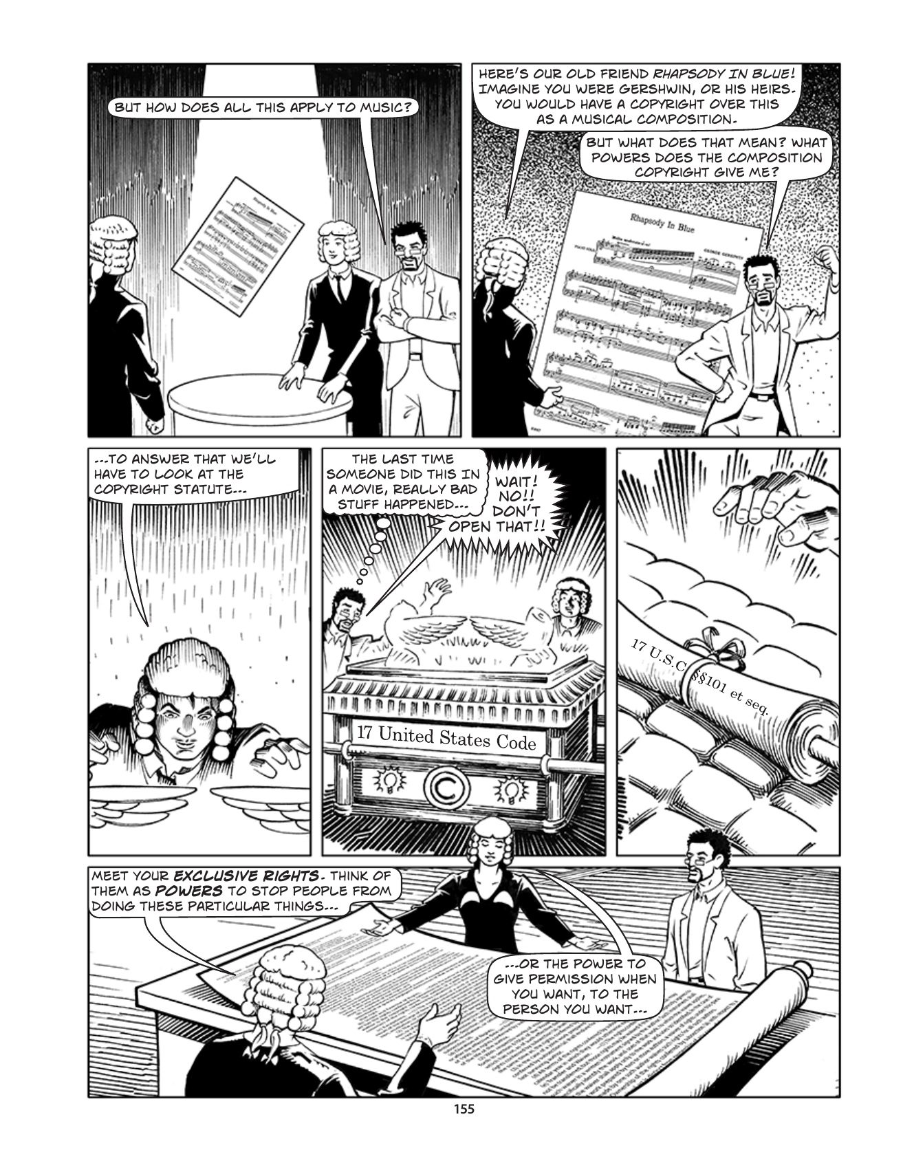 Theft! A History of Music, page 158. Theft! A History of Music by James Boyle and Jennifer Jenkins, CC BY-NC-SA. Duke Center for the Study of the Public Domain. https://cspd.law.duke.edu/musiccomic/download/
