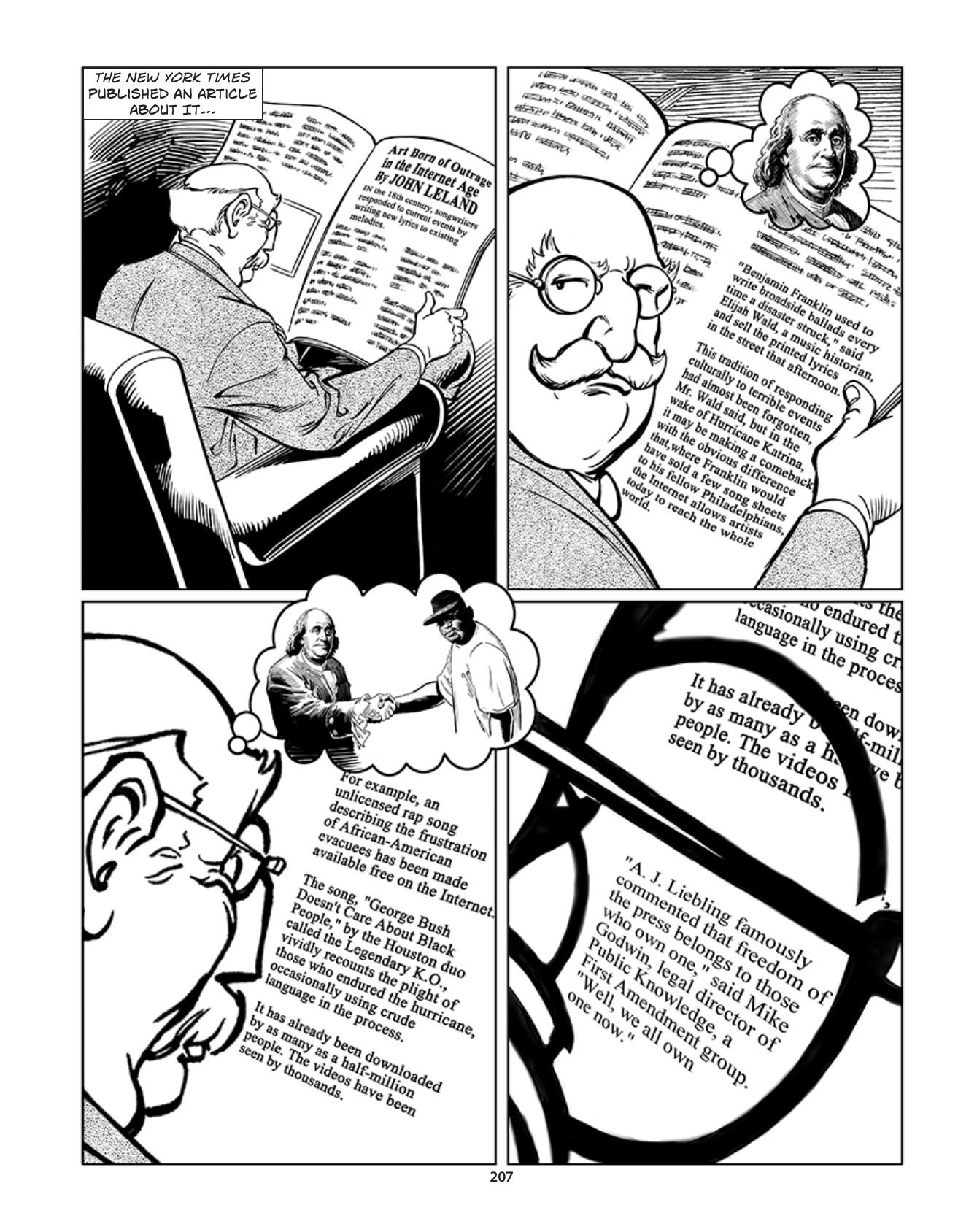 Theft! A History of Music, page 210. Theft! A History of Music by James Boyle and Jennifer Jenkins, CC BY-NC-SA. Duke Center for the Study of the Public Domain. https://cspd.law.duke.edu/musiccomic/download/