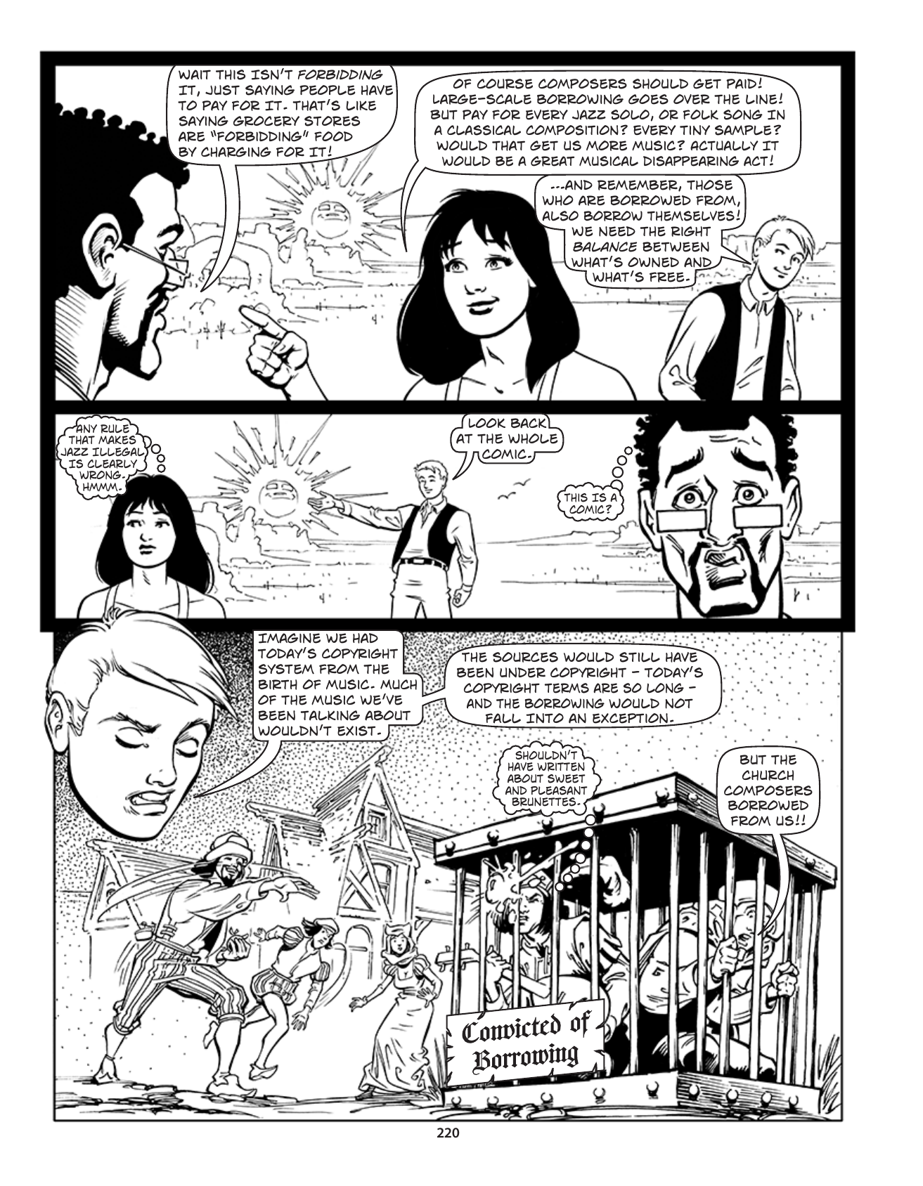 Theft! A History of Music, page 223. Theft! A History of Music by James Boyle and Jennifer Jenkins, CC BY-NC-SA. Duke Center for the Study of the Public Domain. https://cspd.law.duke.edu/musiccomic/download/