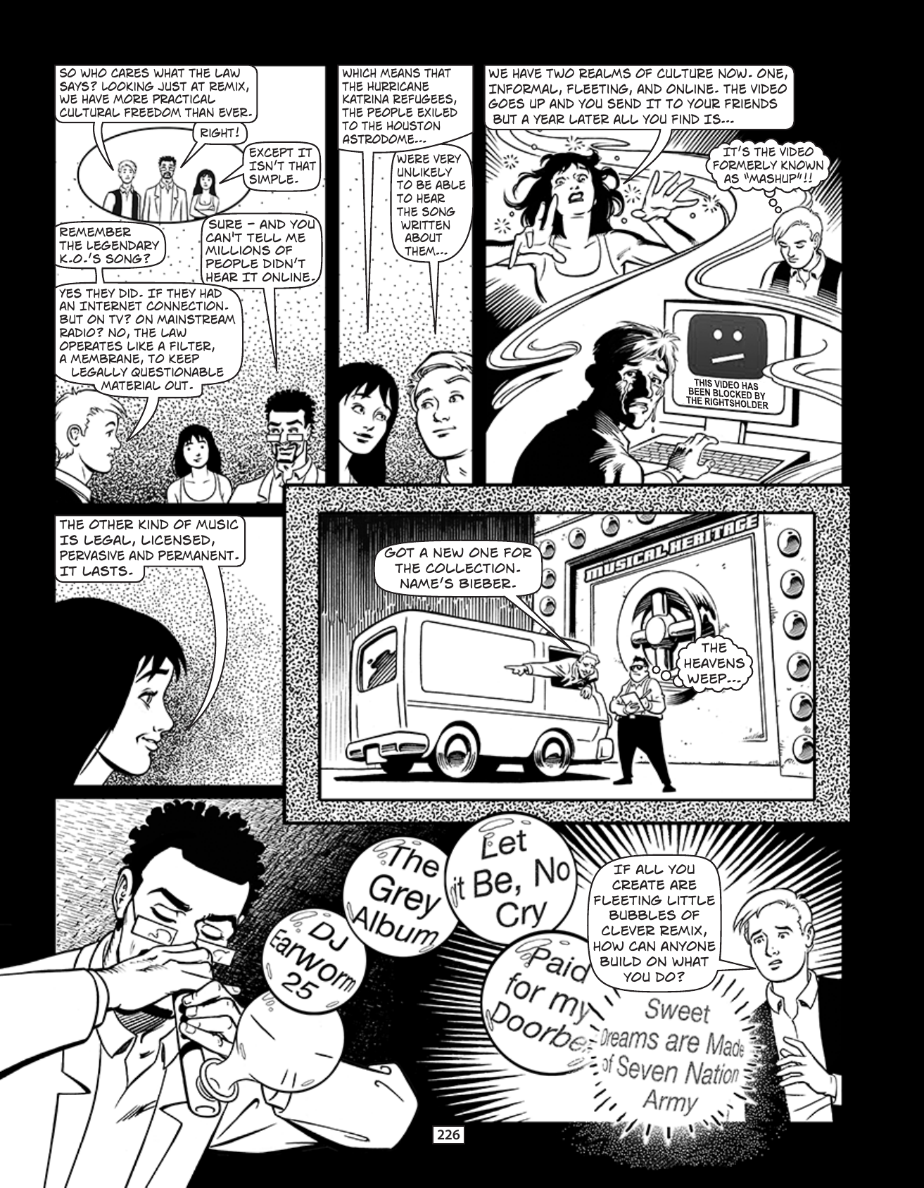 Theft! A History of Music, page 229. Theft! A History of Music by James Boyle and Jennifer Jenkins, CC BY-NC-SA. Duke Center for the Study of the Public Domain. https://cspd.law.duke.edu/musiccomic/download/