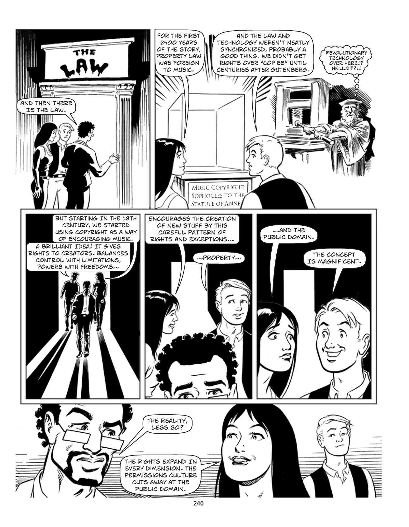 Theft! A History of Music, page 243. Theft! A History of Music by James Boyle and Jennifer Jenkins, CC BY-NC-SA. Duke Center for the Study of the Public Domain. https://cspd.law.duke.edu/musiccomic/download/