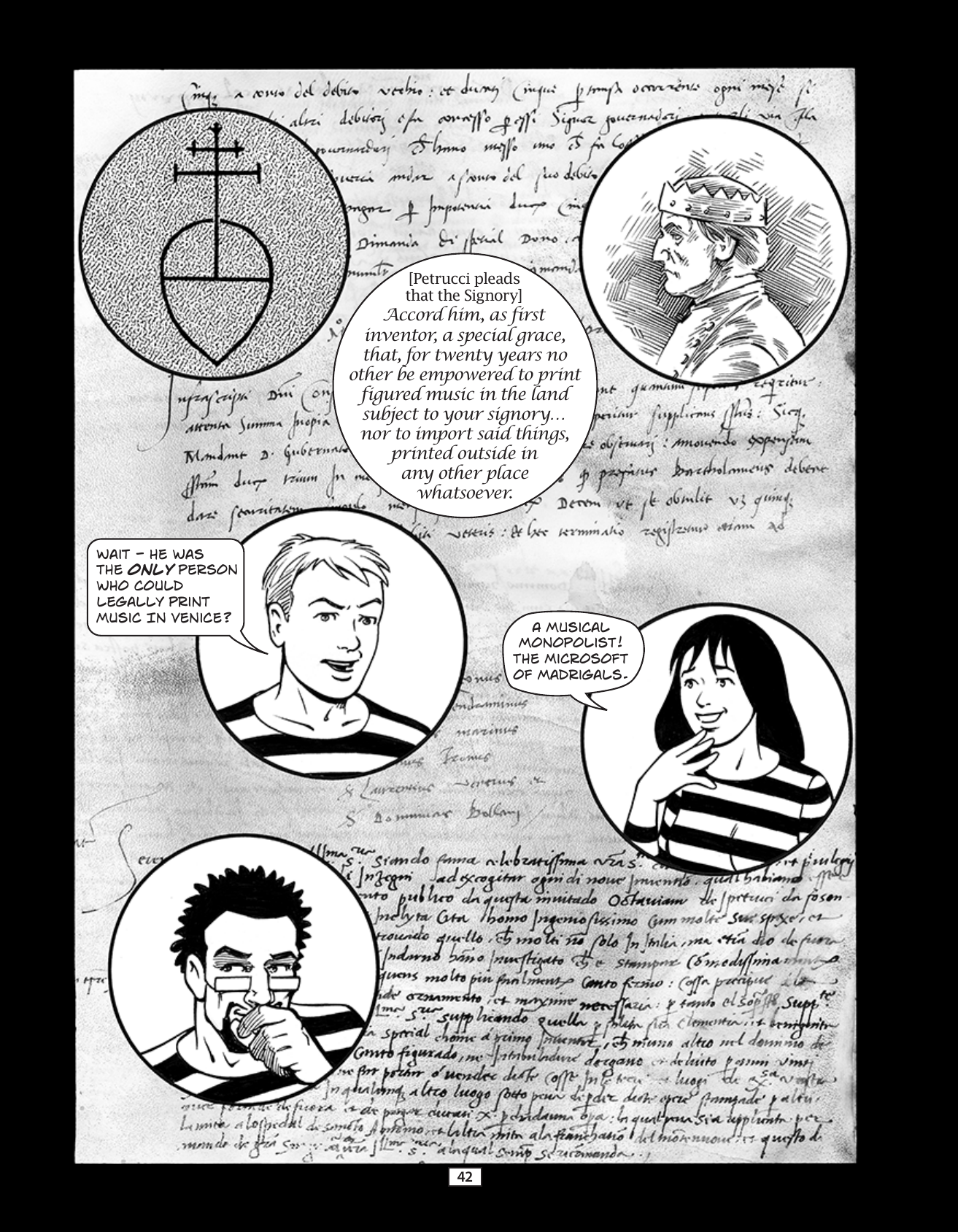 Theft! A History of Music, page 45. Theft! A History of Music by James Boyle and Jennifer Jenkins, CC BY-NC-SA. Duke Center for the Study of the Public Domain. https://cspd.law.duke.edu/musiccomic/download/