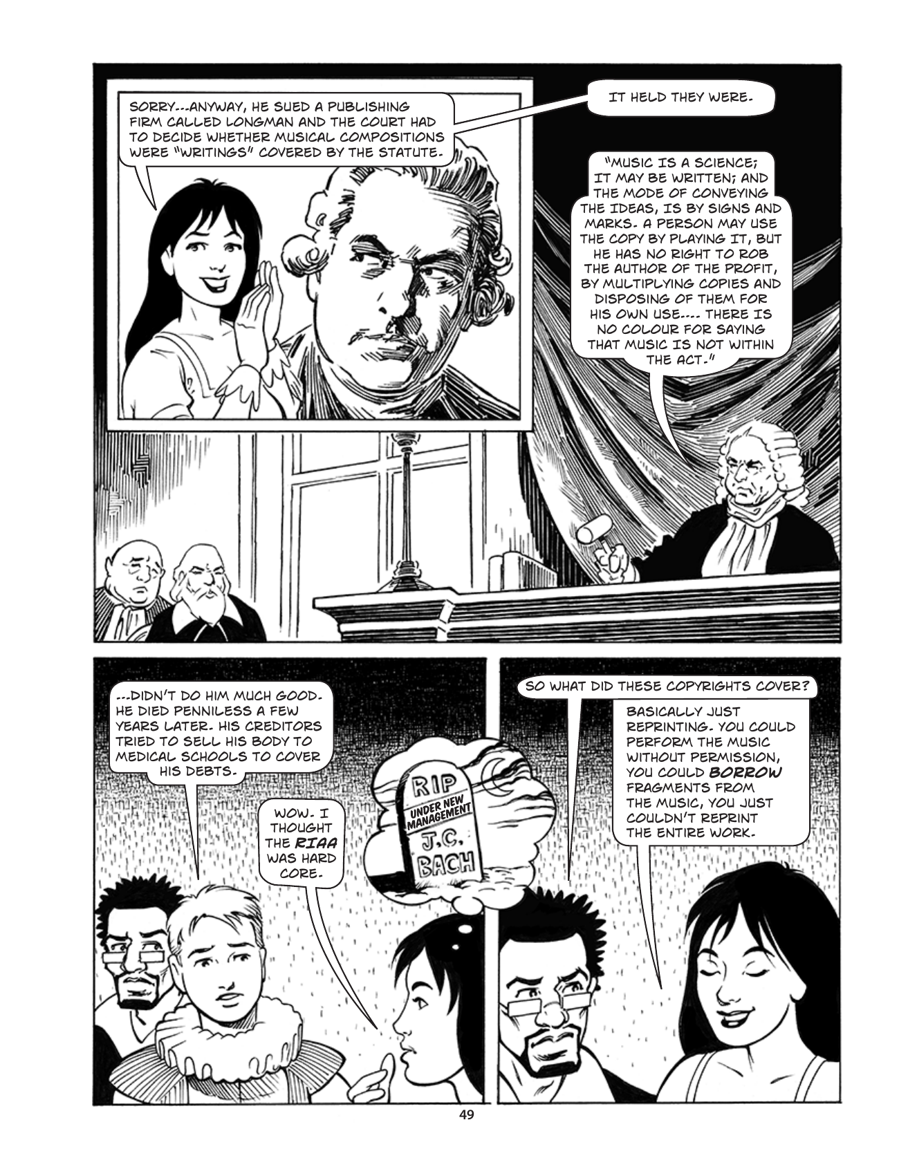Theft! A History of Music, page 52. Theft! A History of Music by James Boyle and Jennifer Jenkins, CC BY-NC-SA. Duke Center for the Study of the Public Domain. https://cspd.law.duke.edu/musiccomic/download/