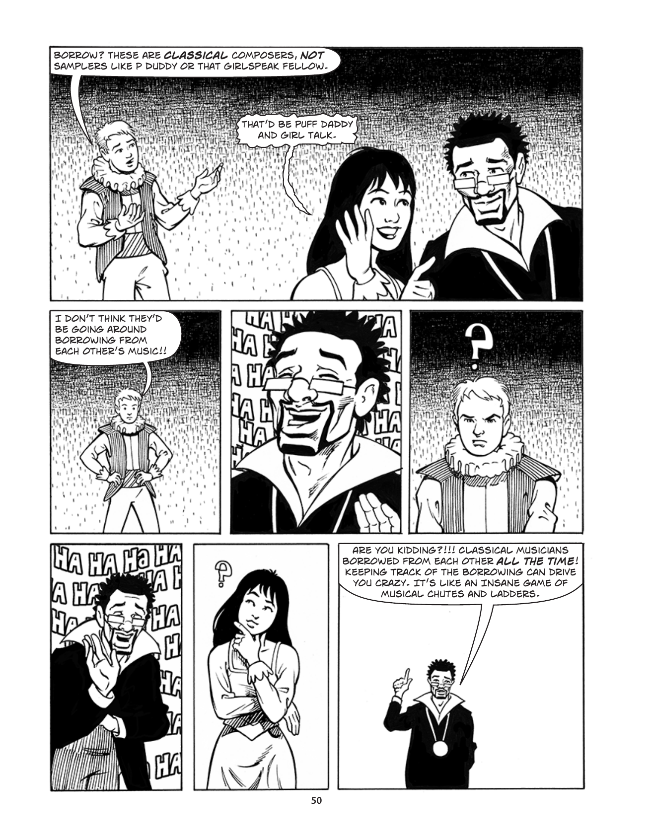 Theft! A History of Music, page 53. Theft! A History of Music by James Boyle and Jennifer Jenkins, CC BY-NC-SA. Duke Center for the Study of the Public Domain. https://cspd.law.duke.edu/musiccomic/download/