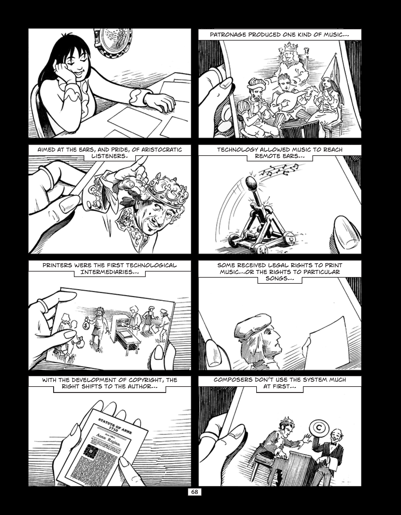 Theft! A History of Music, page 71. Theft! A History of Music by James Boyle and Jennifer Jenkins, CC BY-NC-SA. Duke Center for the Study of the Public Domain. https://cspd.law.duke.edu/musiccomic/download/