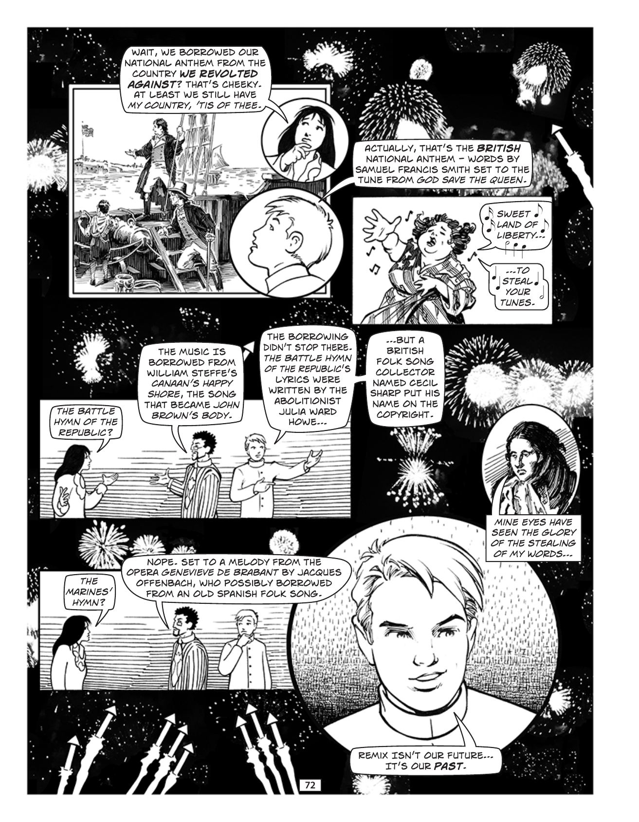 Theft! A History of Music, page 75. Theft! A History of Music by James Boyle and Jennifer Jenkins, CC BY-NC-SA. Duke Center for the Study of the Public Domain. https://cspd.law.duke.edu/musiccomic/download/