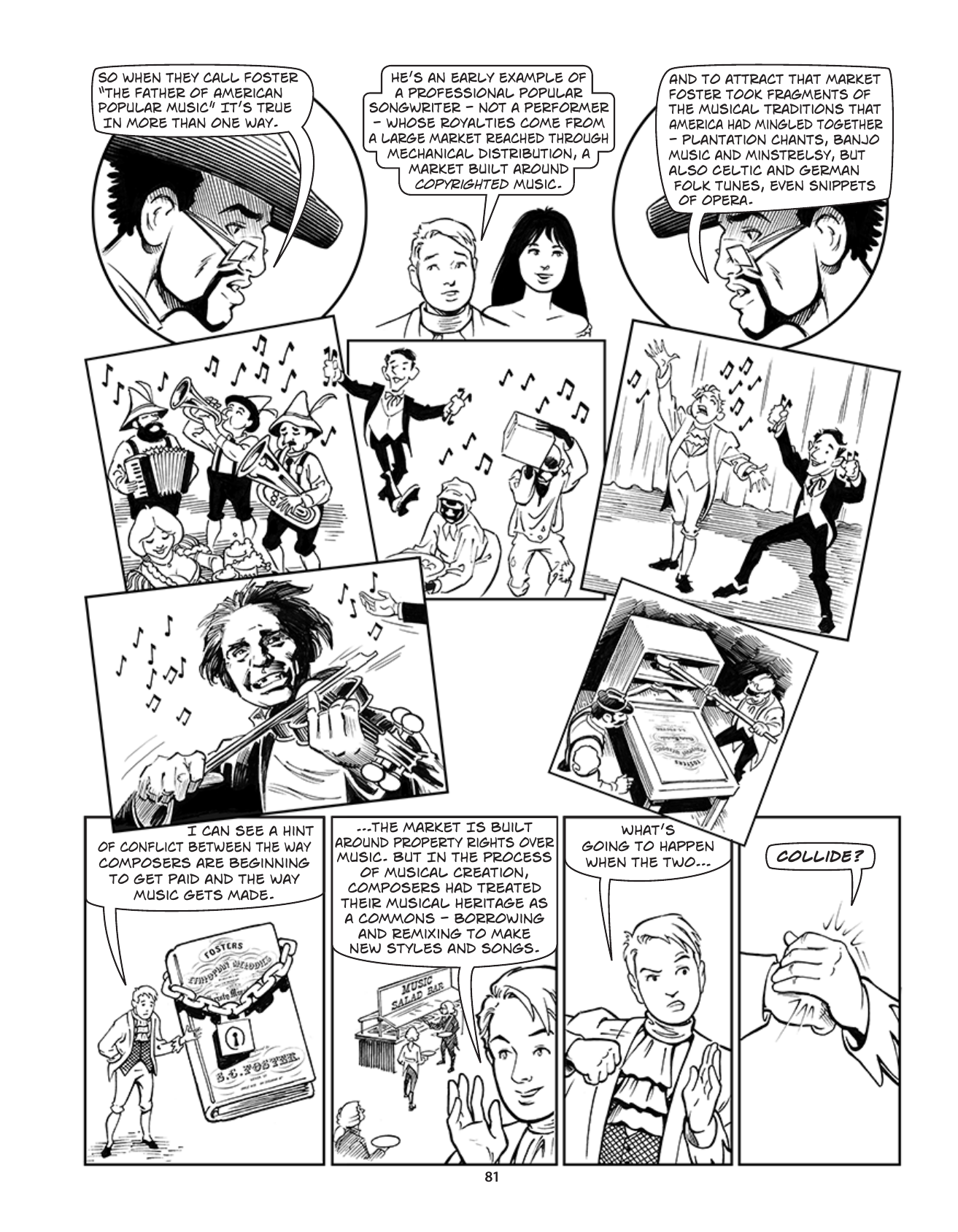Theft! A History of Music, page 84. Theft! A History of Music by James Boyle and Jennifer Jenkins, CC BY-NC-SA. Duke Center for the Study of the Public Domain. https://cspd.law.duke.edu/musiccomic/download/