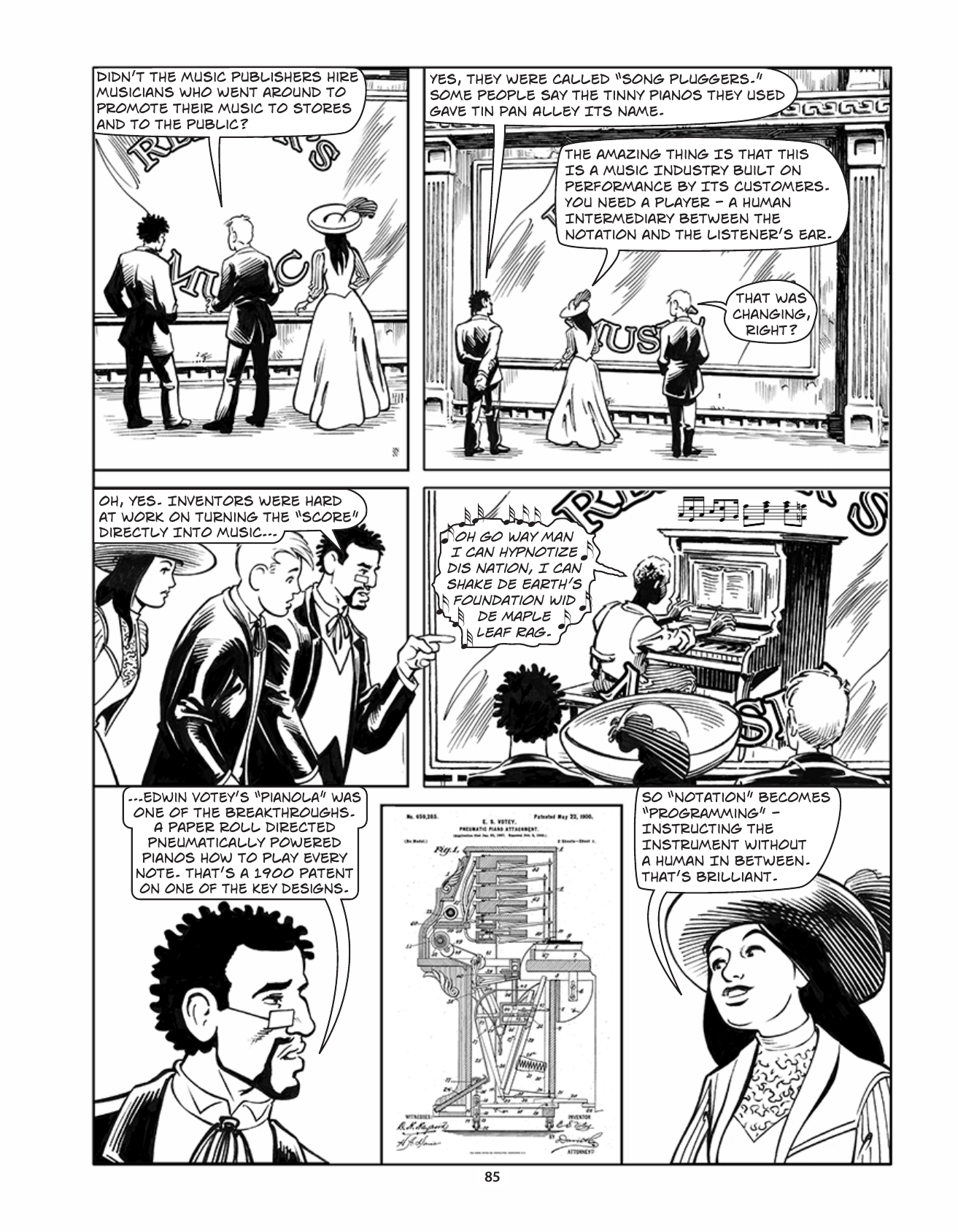 Theft! A History of Music, page 88. Theft! A History of Music by James Boyle and Jennifer Jenkins, CC BY-NC-SA. Duke Center for the Study of the Public Domain. https://cspd.law.duke.edu/musiccomic/download/