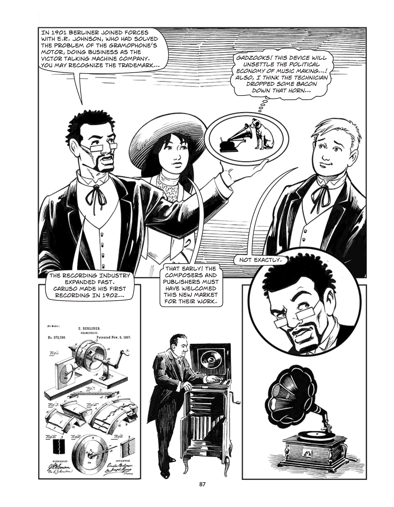 Theft! A History of Music, page 90. Theft! A History of Music by James Boyle and Jennifer Jenkins, CC BY-NC-SA. Duke Center for the Study of the Public Domain. https://cspd.law.duke.edu/musiccomic/download/
