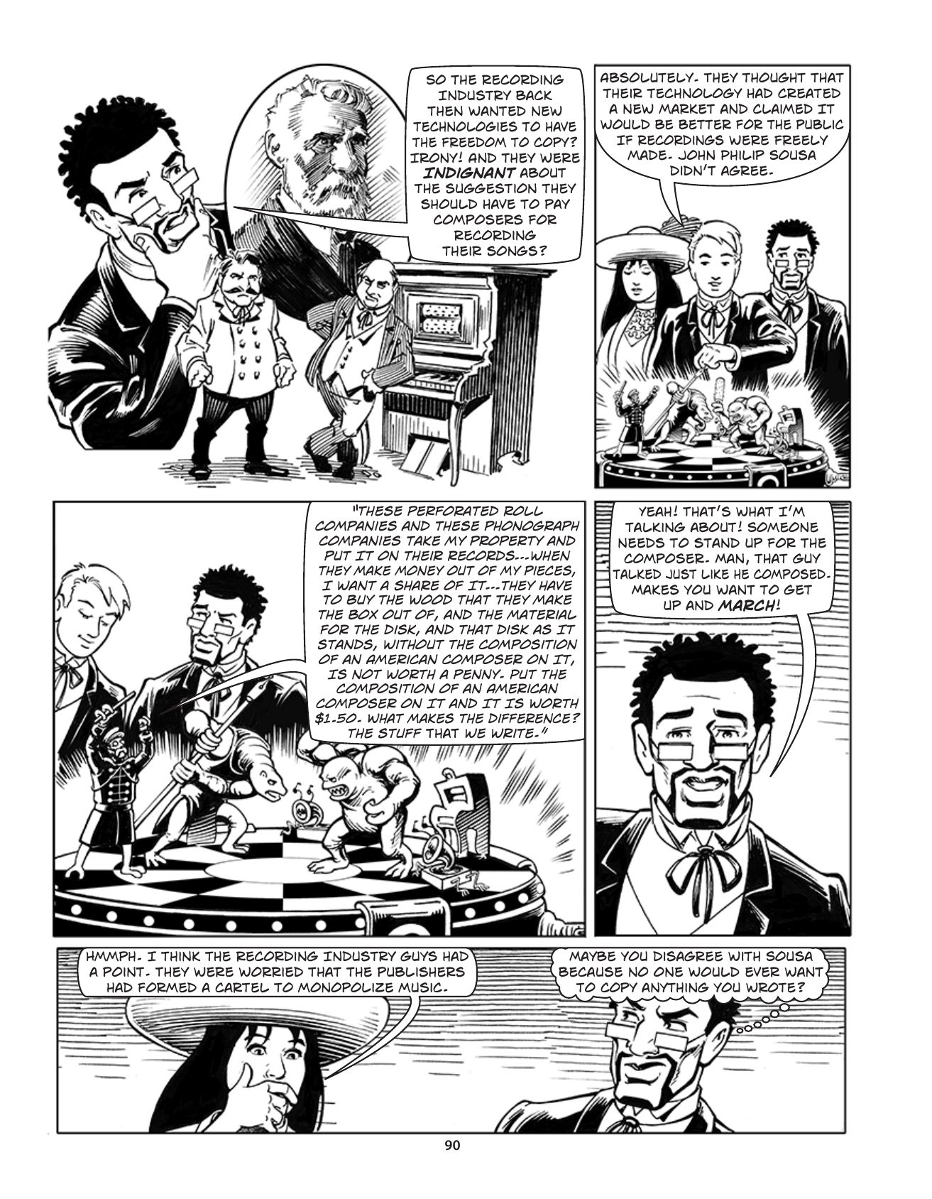 Theft! A History of Music, page 93. Theft! A History of Music by James Boyle and Jennifer Jenkins, CC BY-NC-SA. Duke Center for the Study of the Public Domain. https://cspd.law.duke.edu/musiccomic/download/