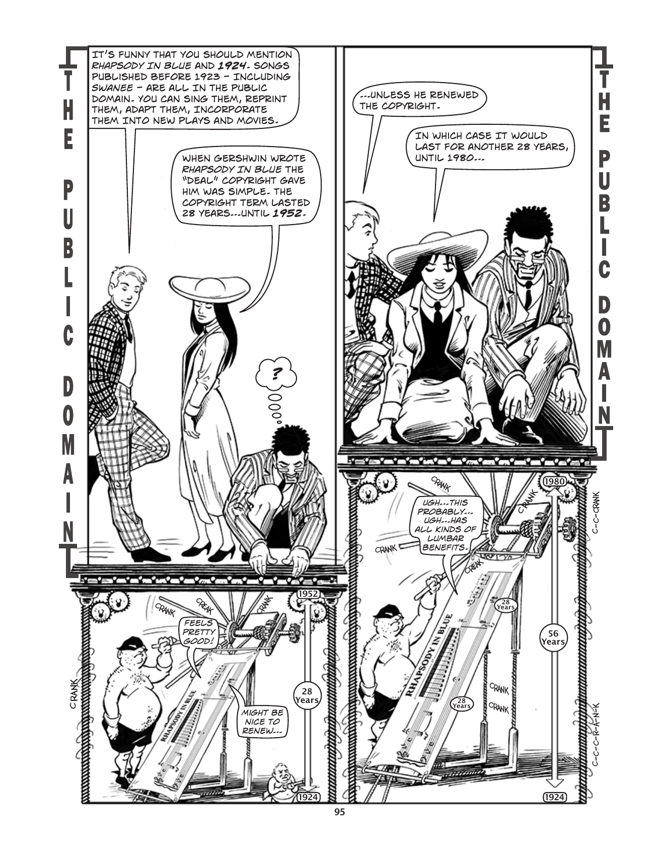 Theft! A History of Music, page 98. Theft! A History of Music by James Boyle and Jennifer Jenkins, CC BY-NC-SA. Duke Center for the Study of the Public Domain. https://cspd.law.duke.edu/musiccomic/download/