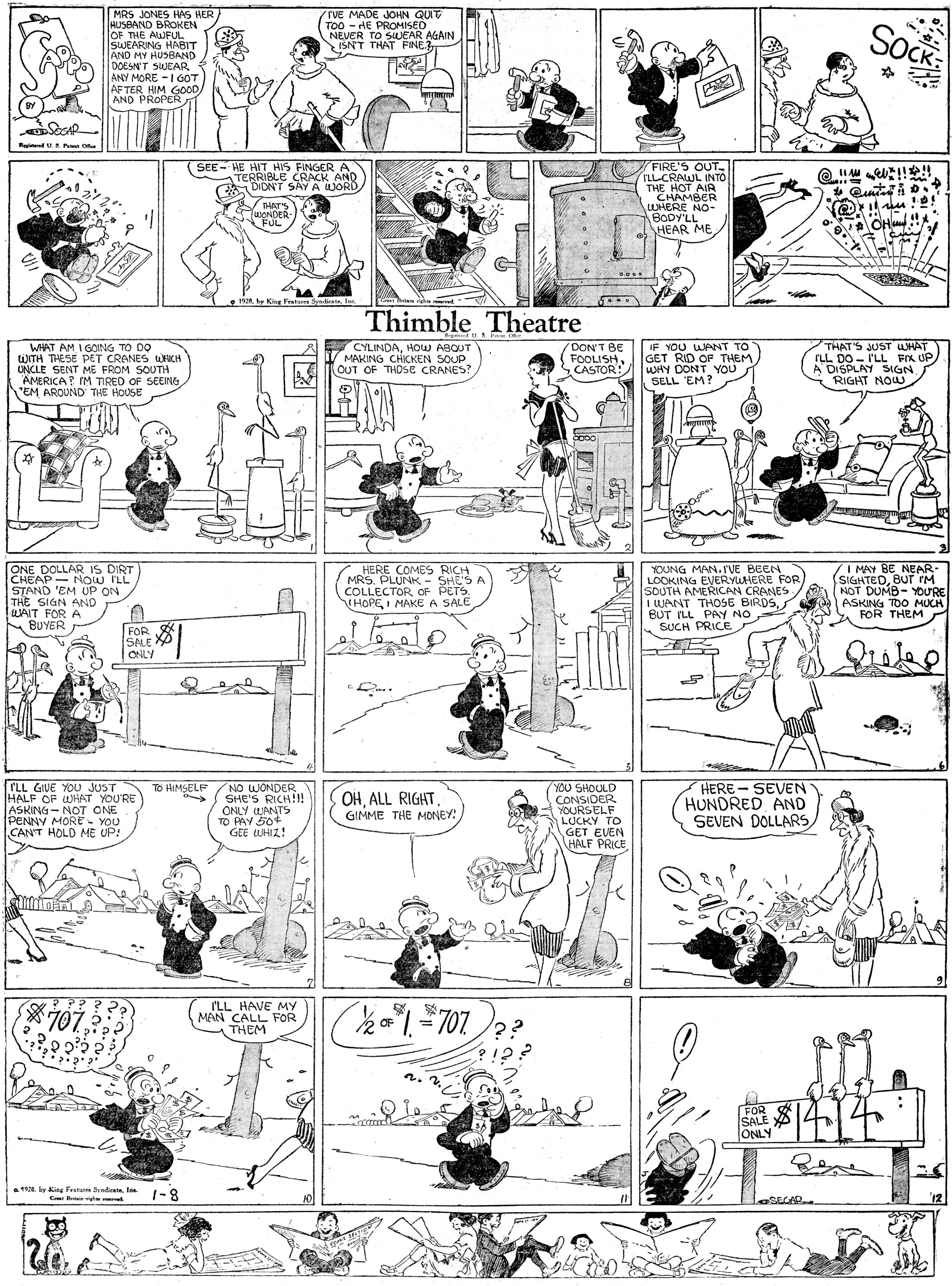 Thimble Theatre dailies (1919–) — part 2 p19