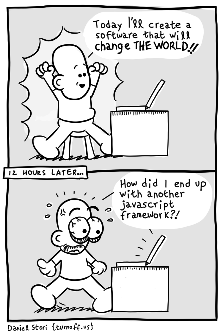 turnoff.us – the depressed developer 24 (2018-04-26). Daniel Stori, CC BY-NC-SA 4.0. https://turnoff.us/geek/the-depressed-developer-24/